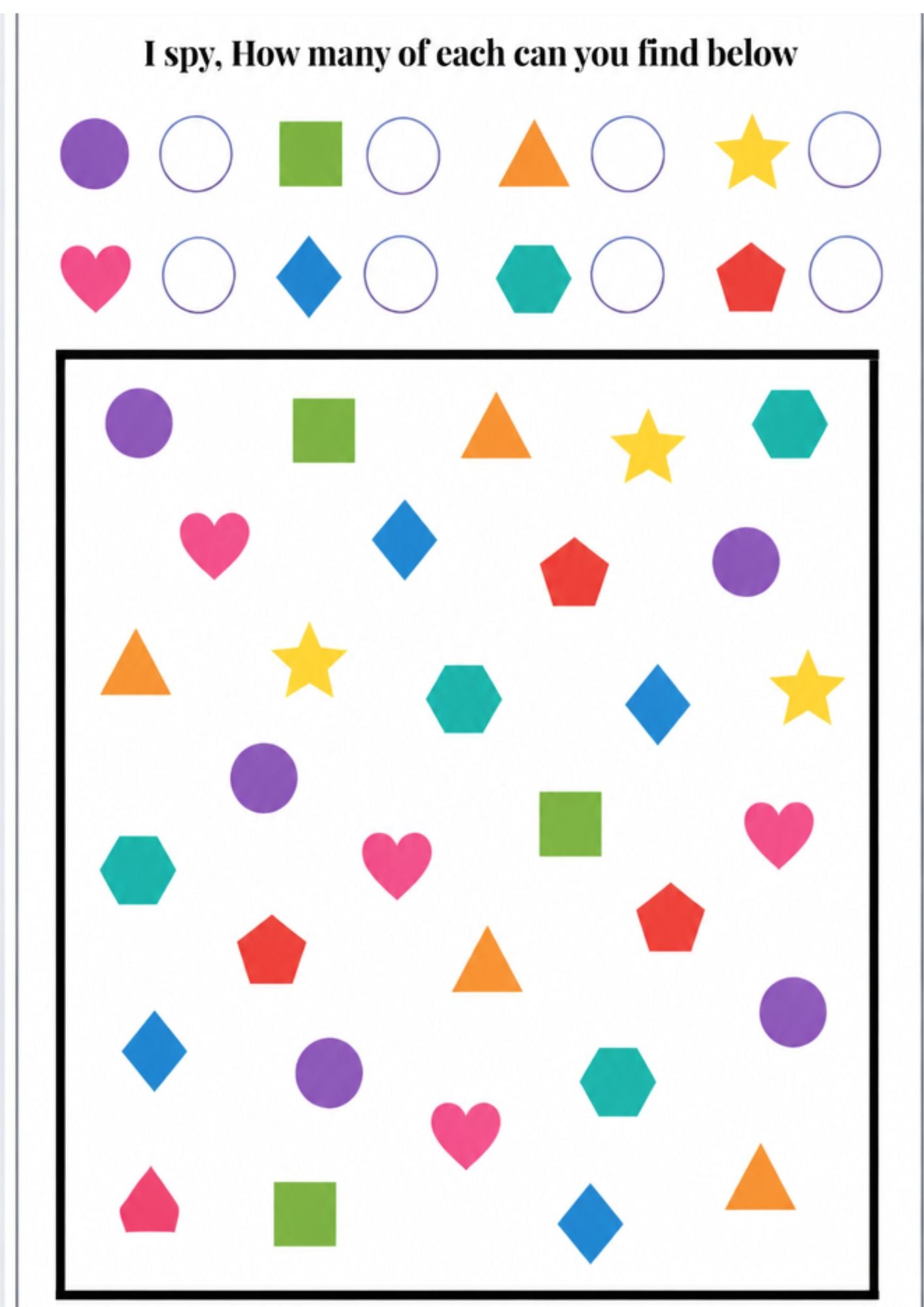 8.11 "9 Pages of" I Spy Activity Book for Kids Ages 3–6 – Fun Counting, Matching & Learning Games