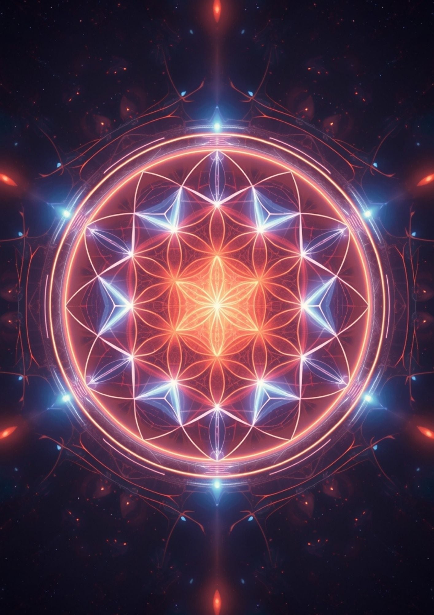 4. Sacred Geometry Radiance | Digital Wall Art | Spiritual Geometry Print | Meditation Art Download