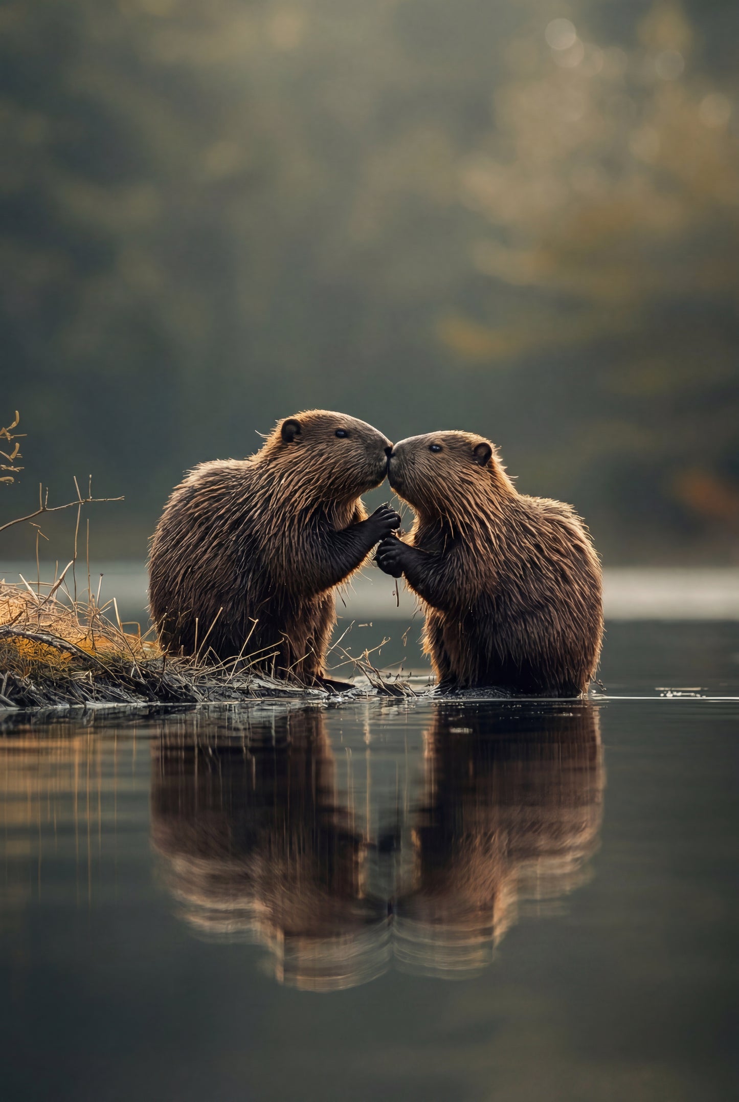 10.04 Beaver Wall Art Print, Wildlife Animal Poster, River Nature Art, Calm Woodland Decor, Printable Wall Art Download