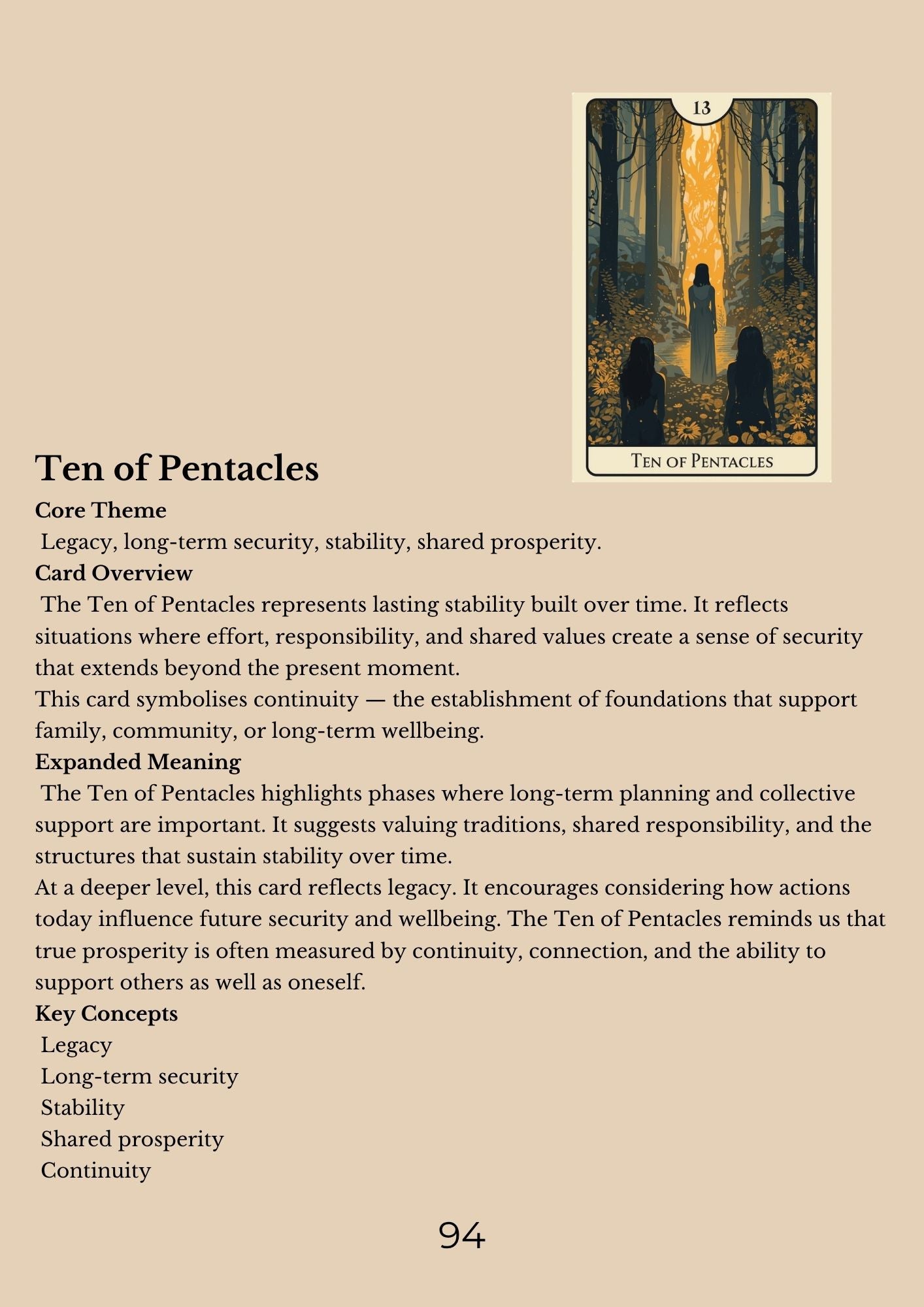 14.01 "90 Pages" The Tarot Handbook: Meaning, Insight & Practice (E-book PDF)