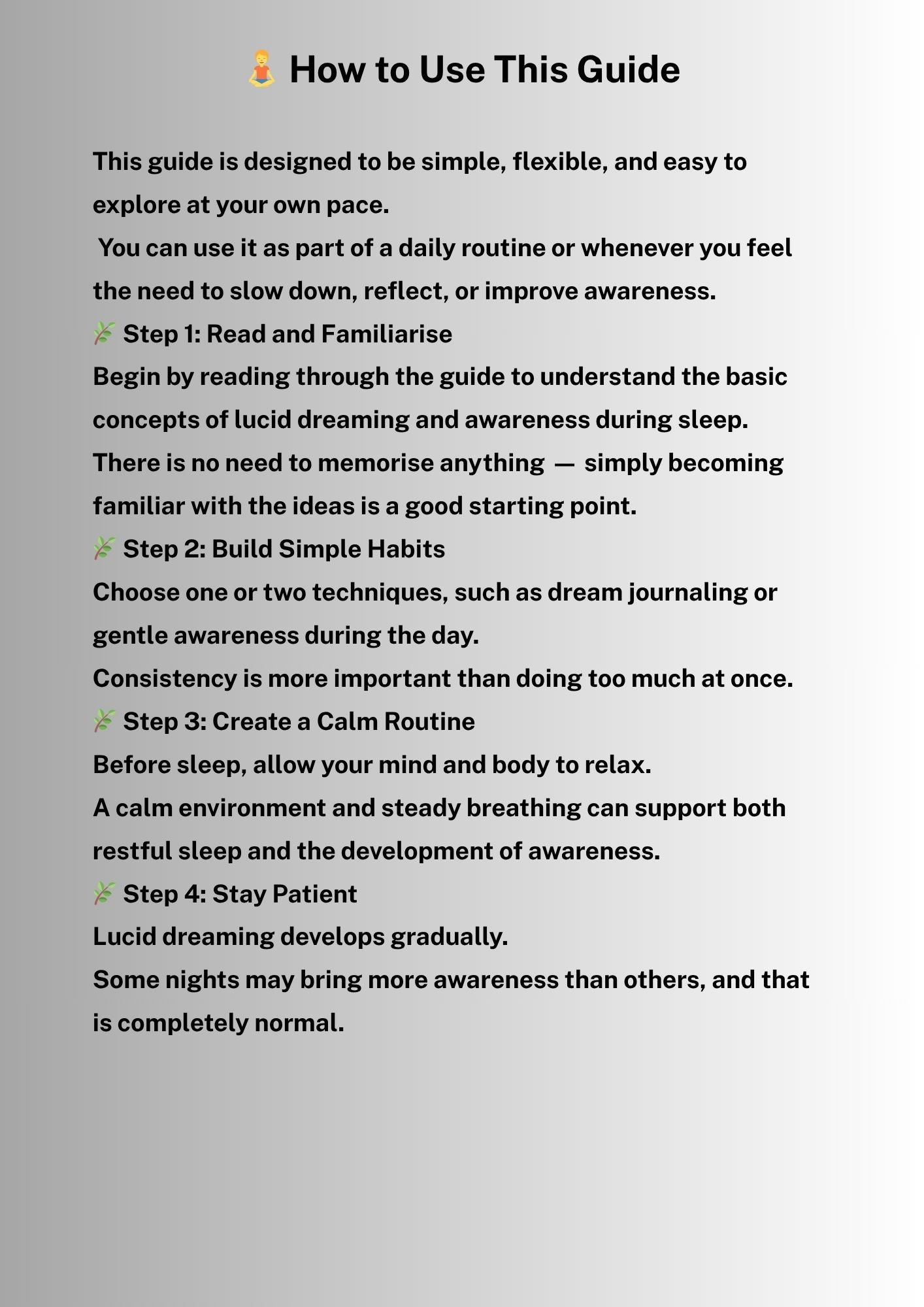 14.06 "12 Pages" Lucid Dreaming – A Beginner’s Guide to Awareness & Conscious Sleep | Dream Awareness, Mindfulness & Reflection, Digital Download
