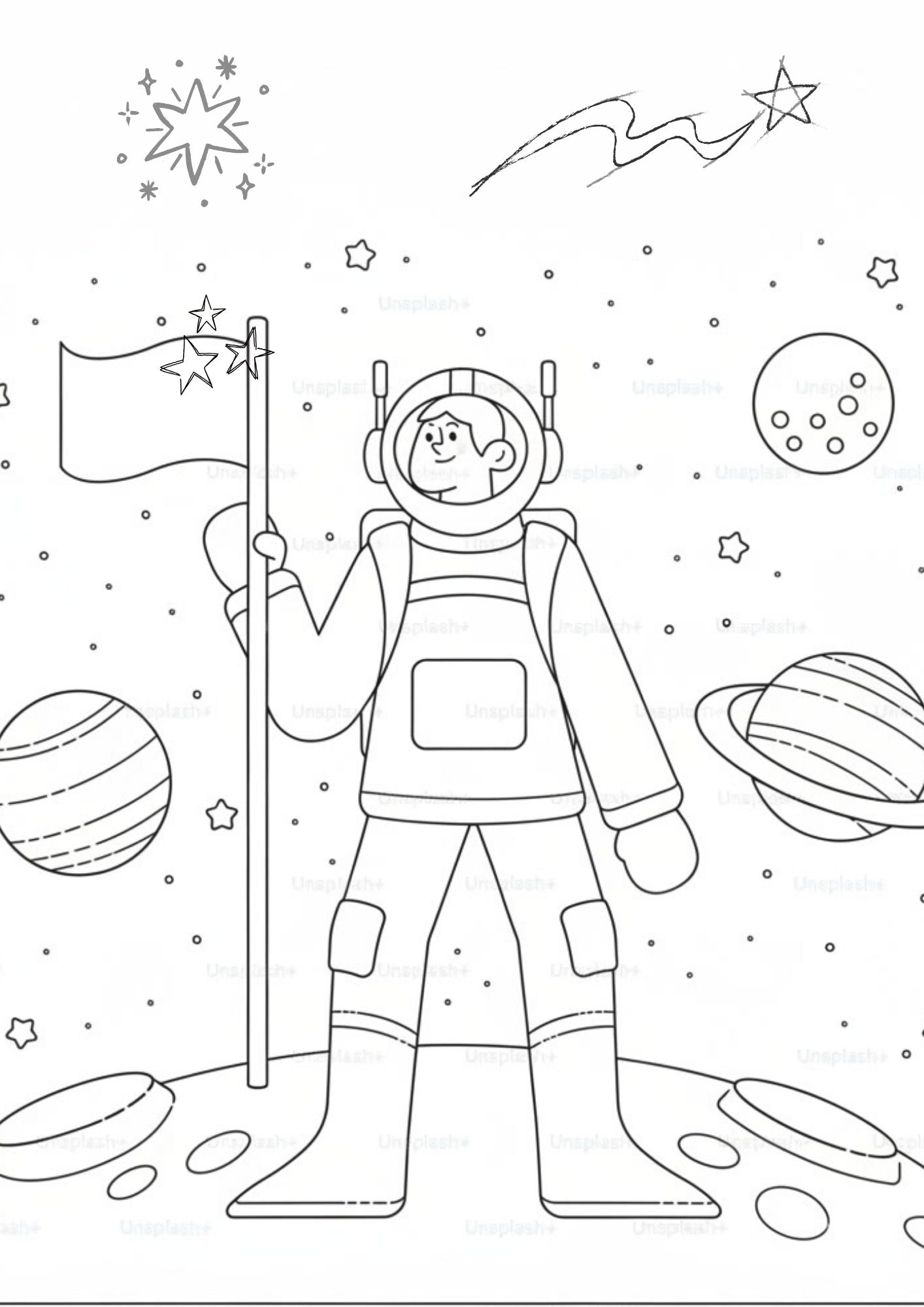 Fun Space & Friendly Aliens Coloring Book for Kids (Ages 5–8)