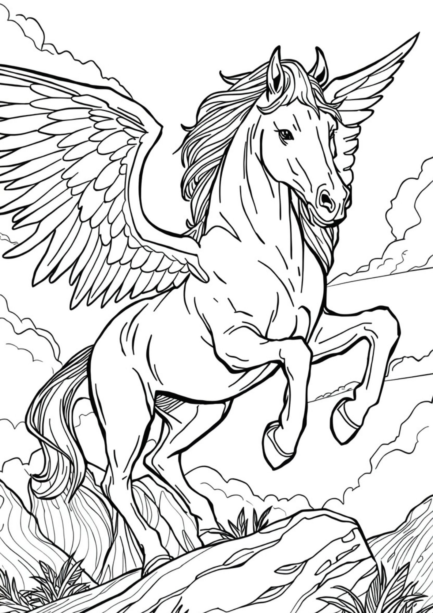 Epic Fantasy Creatures Coloring Book for Kids Ages 8–11