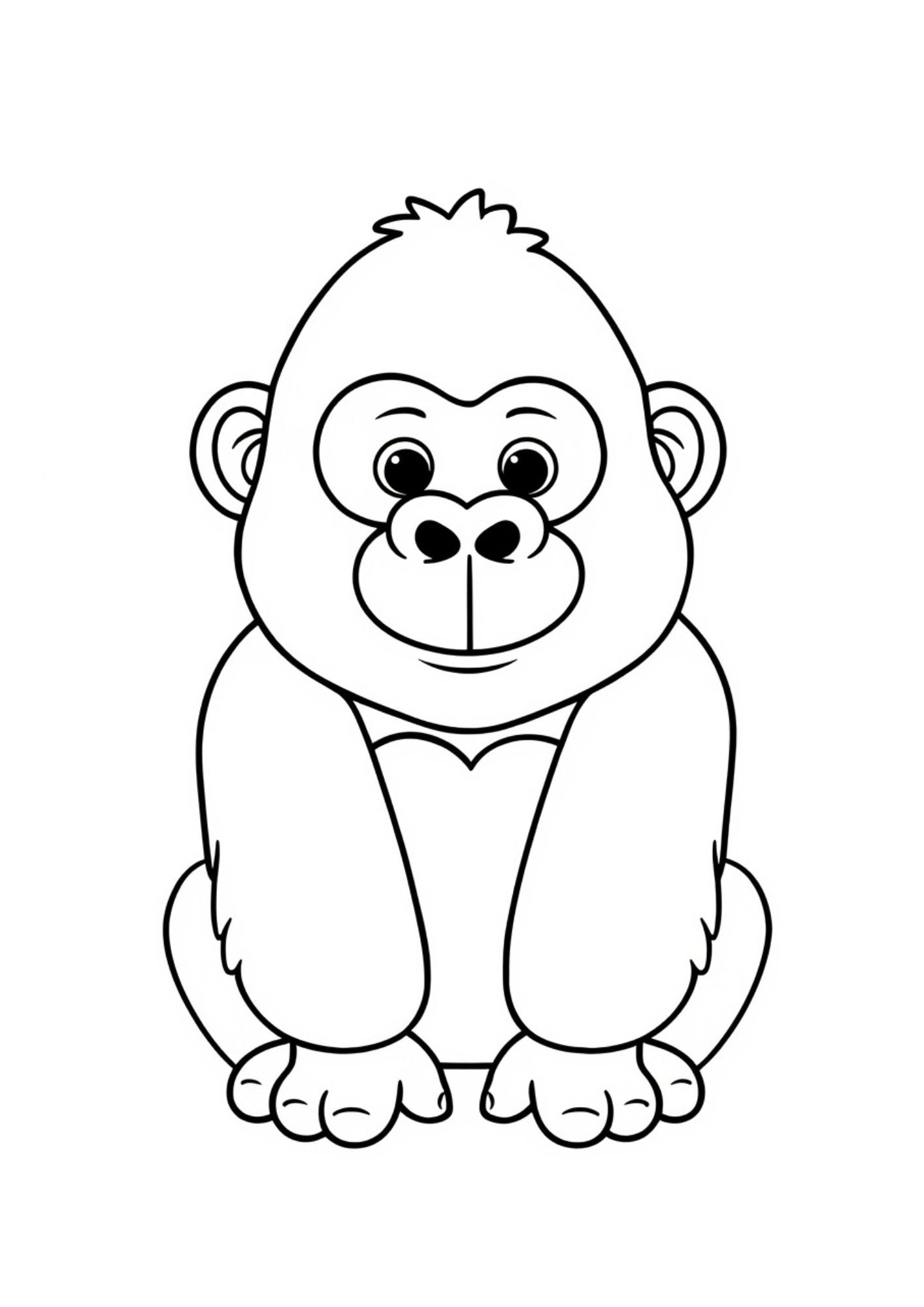 Jungle Animals Colouring Book for Kids Ages 4–6 | Cute Printable Animal Coloring Pages