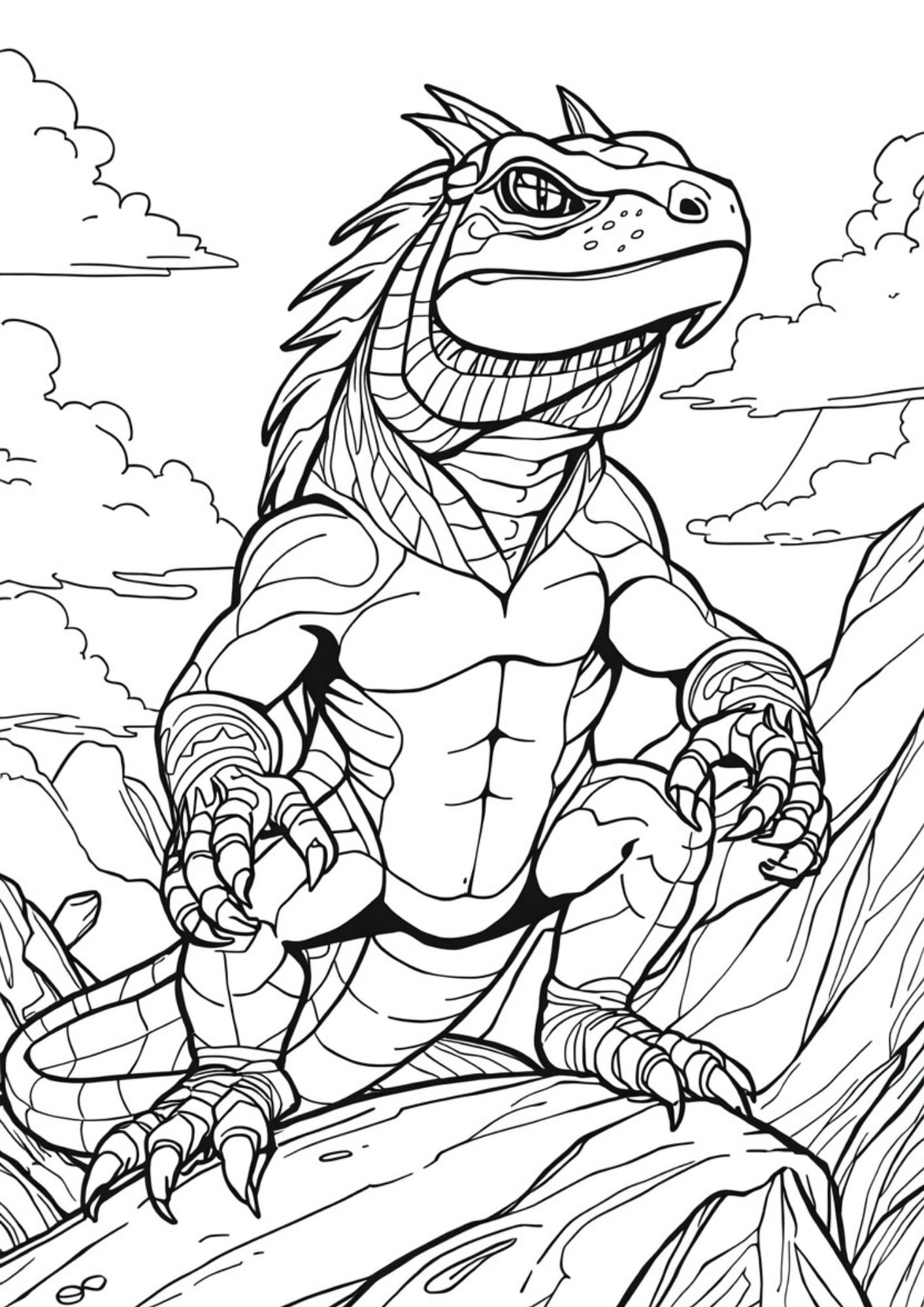 Epic Fantasy Creatures Coloring Book for Kids Ages 8–11