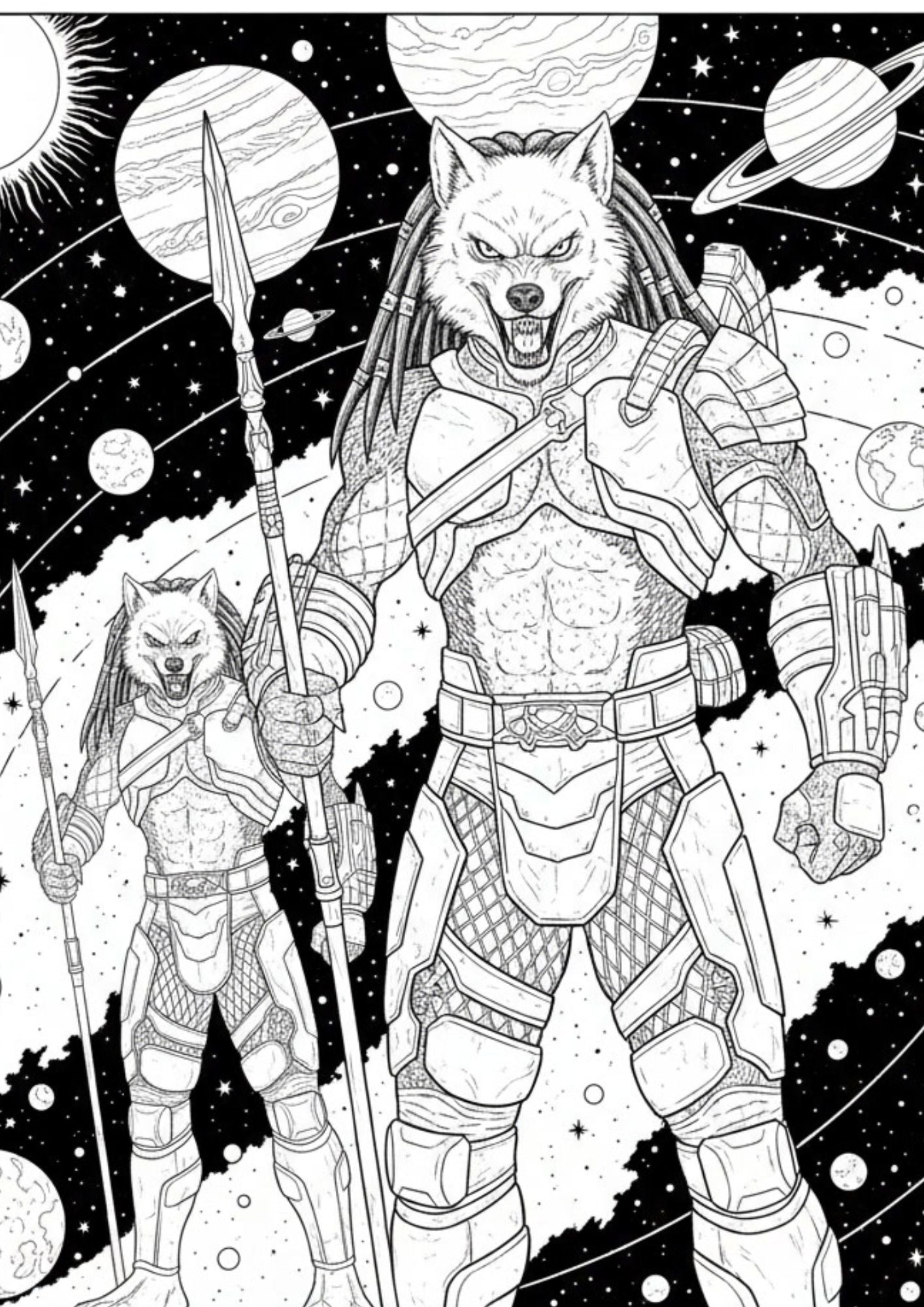 Alien Space Coloring Book for Ages 12–14