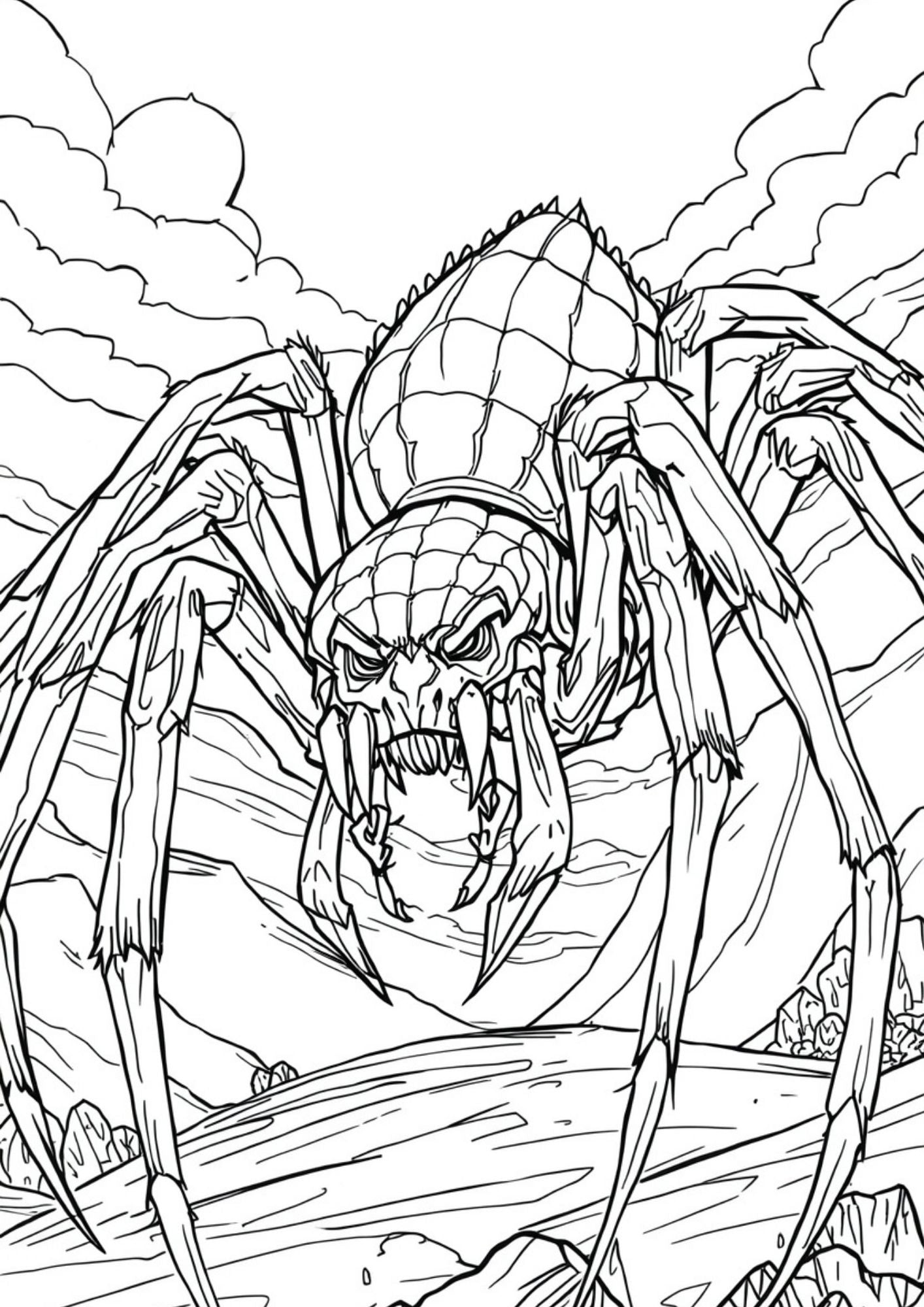 Epic Fantasy Creatures Coloring Book for Kids Ages 8–11