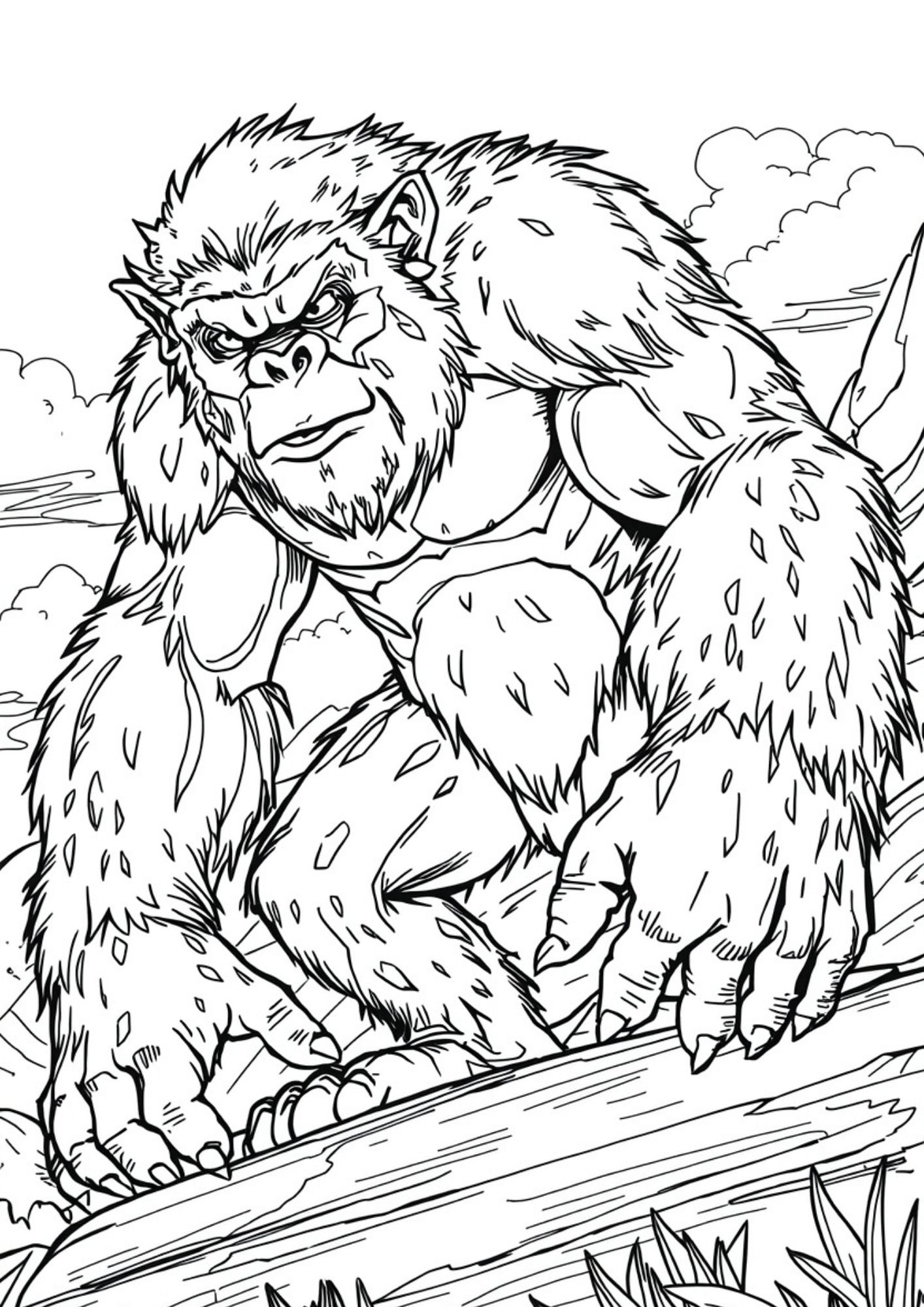 Epic Fantasy Creatures Coloring Book for Kids Ages 8–11