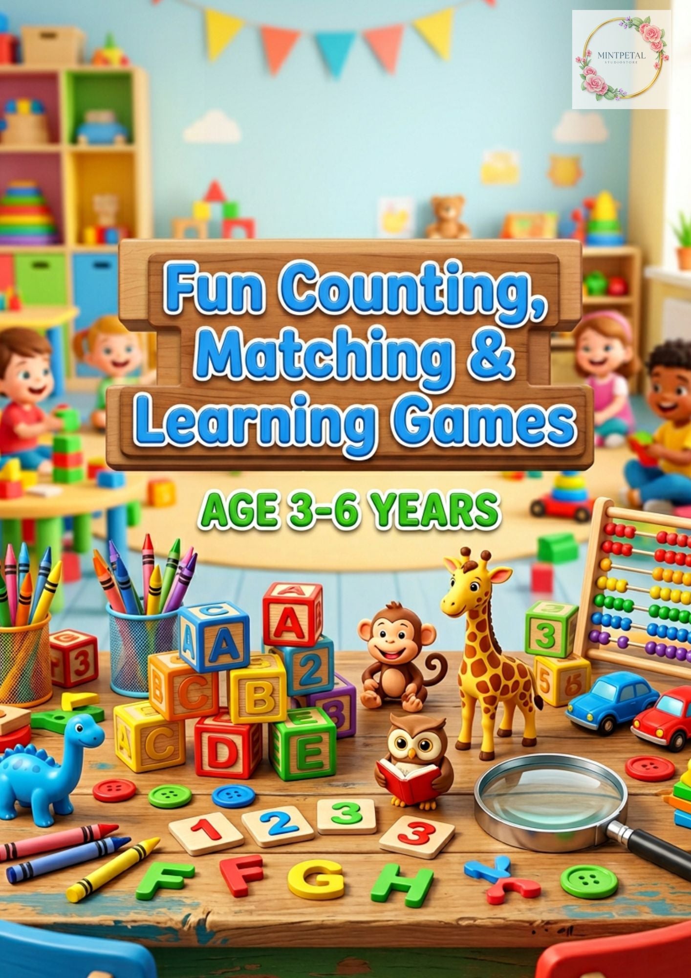 8.11 "9 Pages of" I Spy Activity Book for Kids Ages 3–6 – Fun Counting, Matching & Learning Games