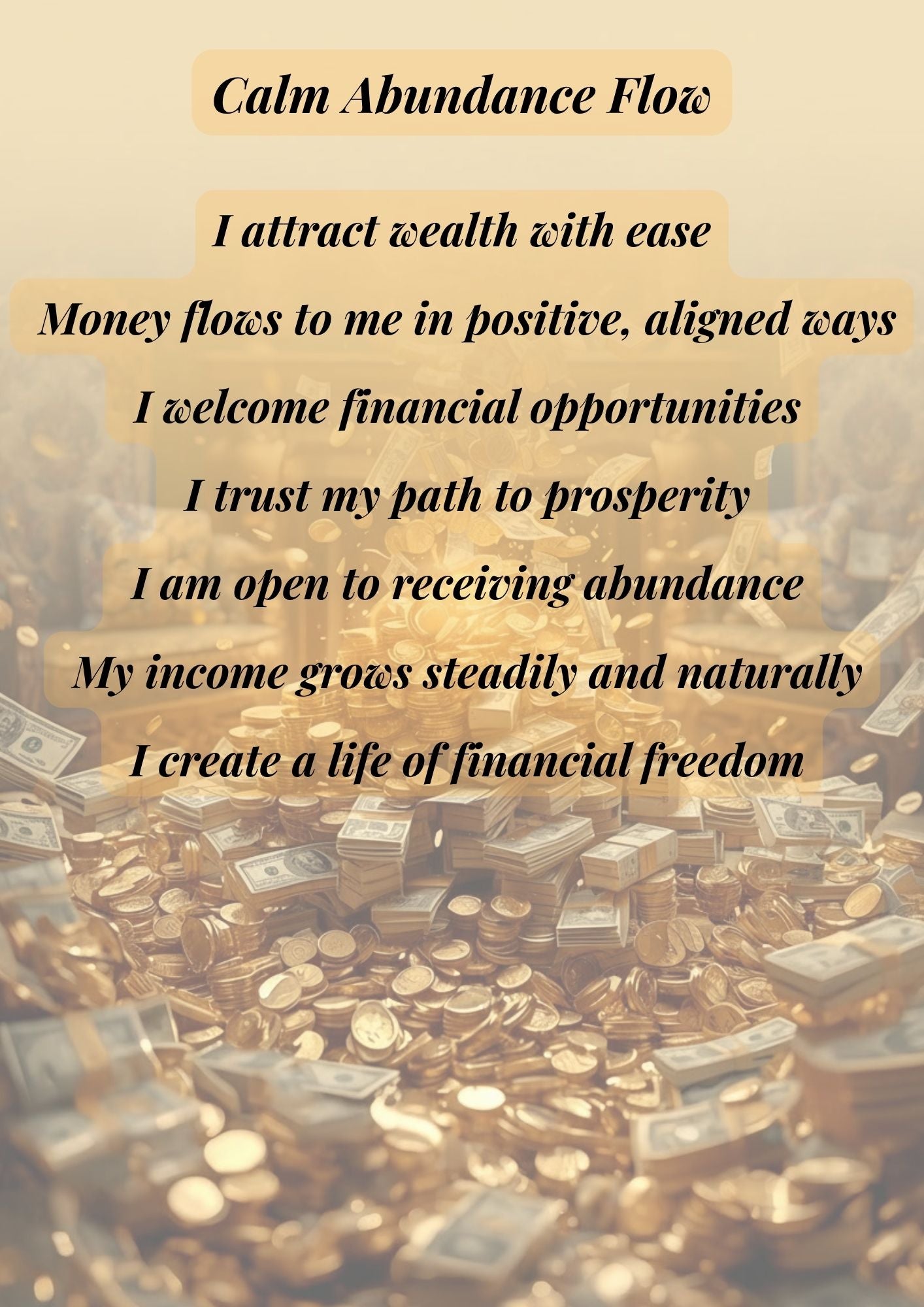 9.08 Money Affirmation Wall Art Set, Wealth and Abundance Printable, Prosperity Quotes, Financial Mindset Decor, Manifestation Wall Art Bundle