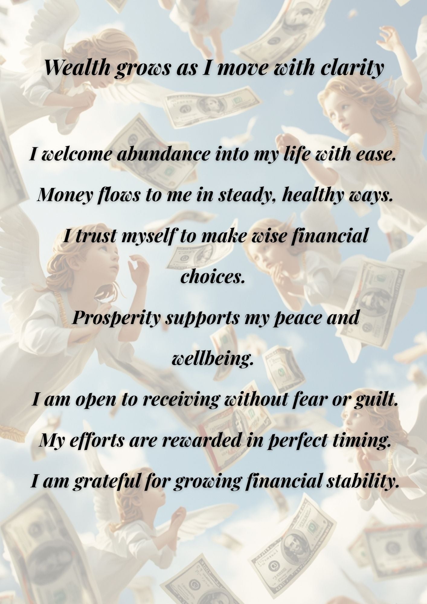 9.04 Money Affirmation Wall Art Set, Wealth and Abundance Printable, Prosperity Quotes, Financial Mindset Decor, Manifestation Wall Art Bundle