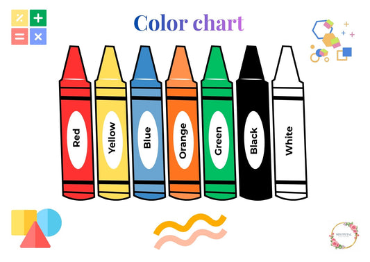 Color Chart for Kids | Printable Preschool & Kindergarten Learning Chart