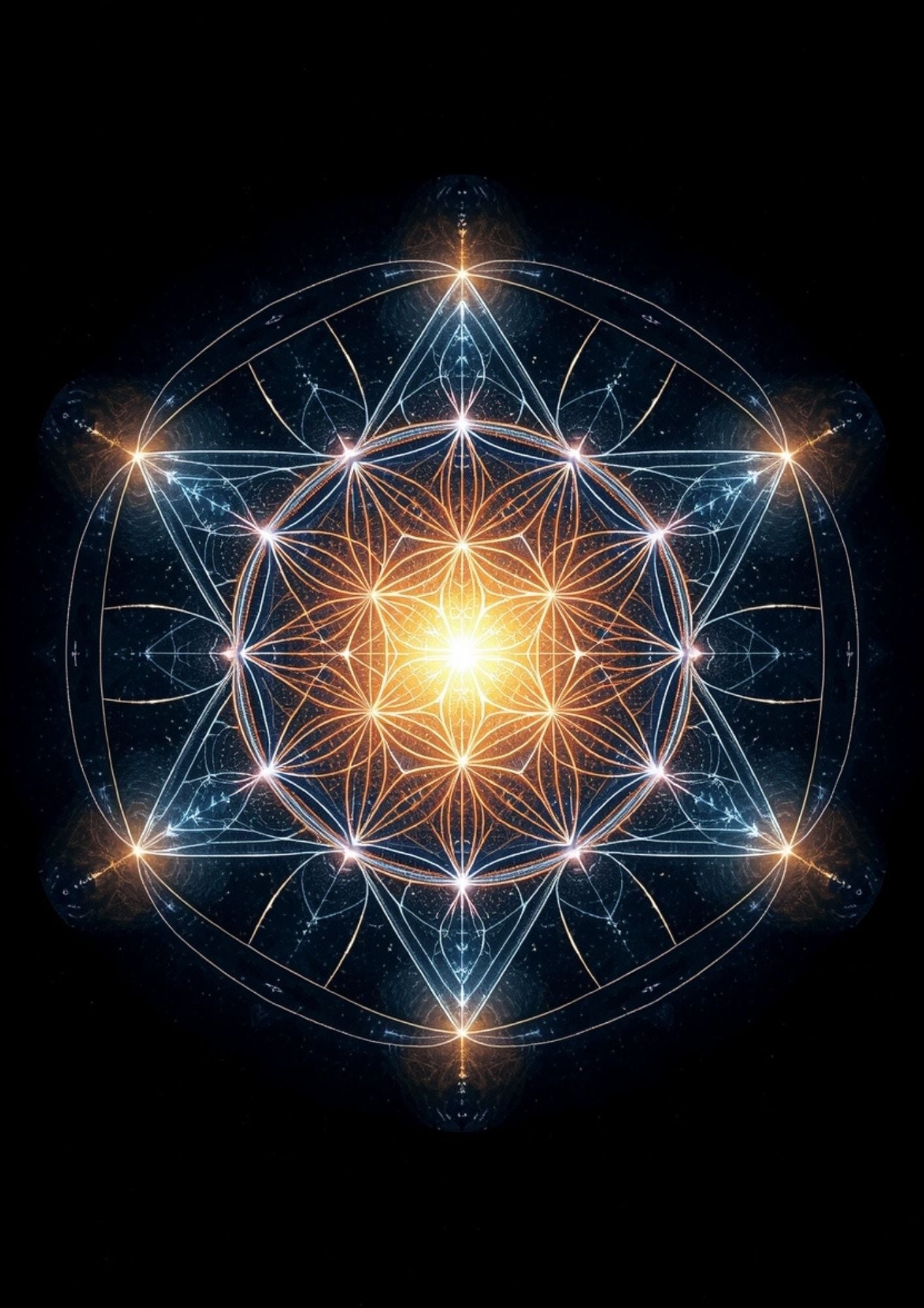 2. Sacred Geometry Energy Mandala | Digital Wall Art Print | Meditation & Spiritual Geometry Artwork