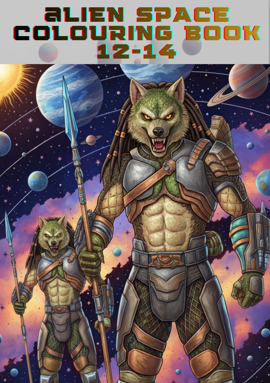 Alien Space Coloring Book for Ages 12–14