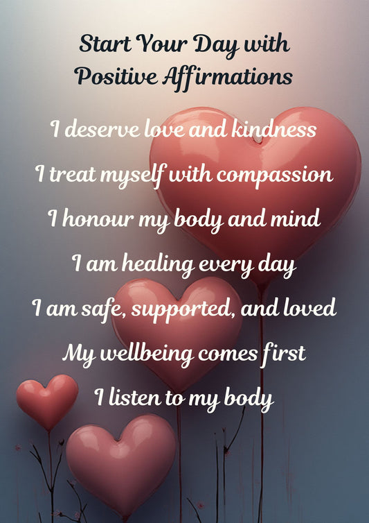 Self Love Affirmations Set – Heart Theme | Gentle Daily Positive Affirmations | Printable Wall Art 03