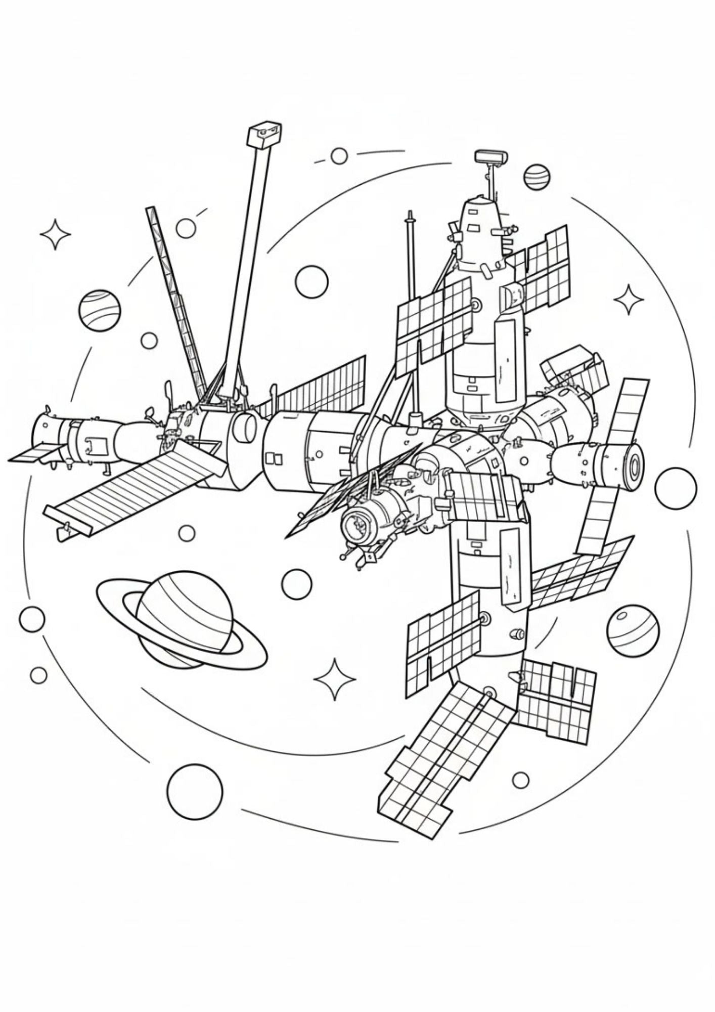 Fun Space & Friendly Aliens Coloring Book for Kids (Ages 5–8)