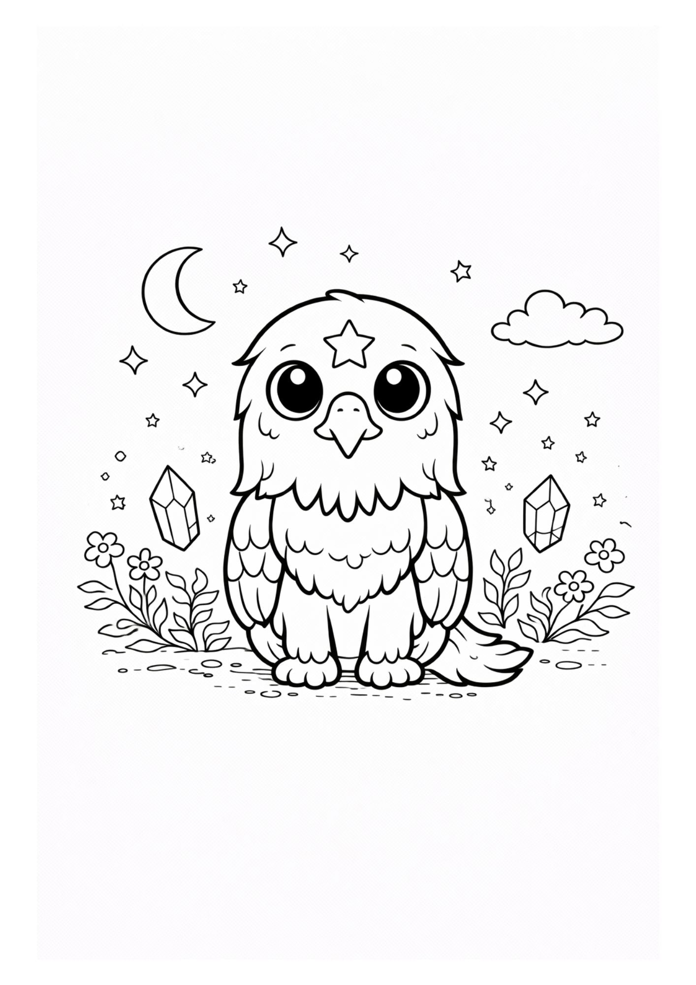 Fantasy Animals Colouring Book for Kids Ages 4–6 | Cute Magical Creatures Printable