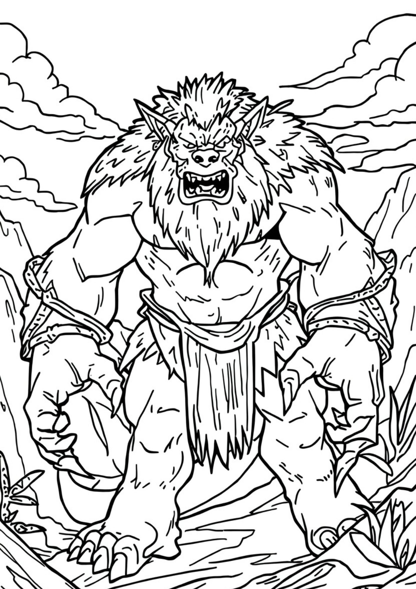Epic Fantasy Creatures Coloring Book for Kids Ages 8–11
