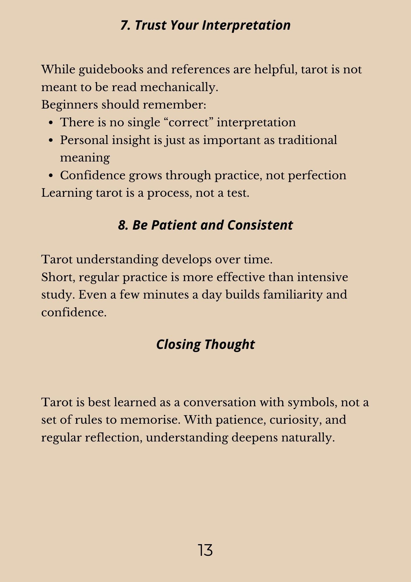 14.01 "90 Pages" The Tarot Handbook: Meaning, Insight & Practice (E-book PDF)