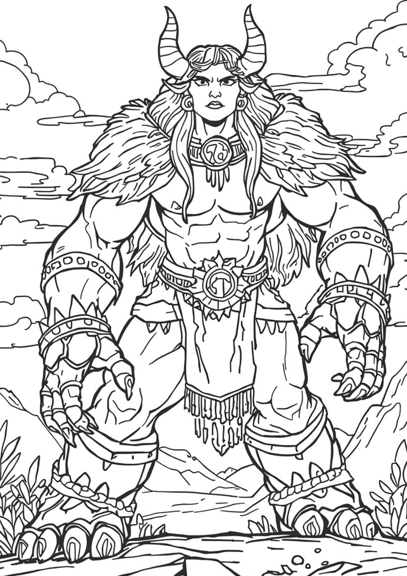 Epic Fantasy Creatures Coloring Book for Kids Ages 8–11