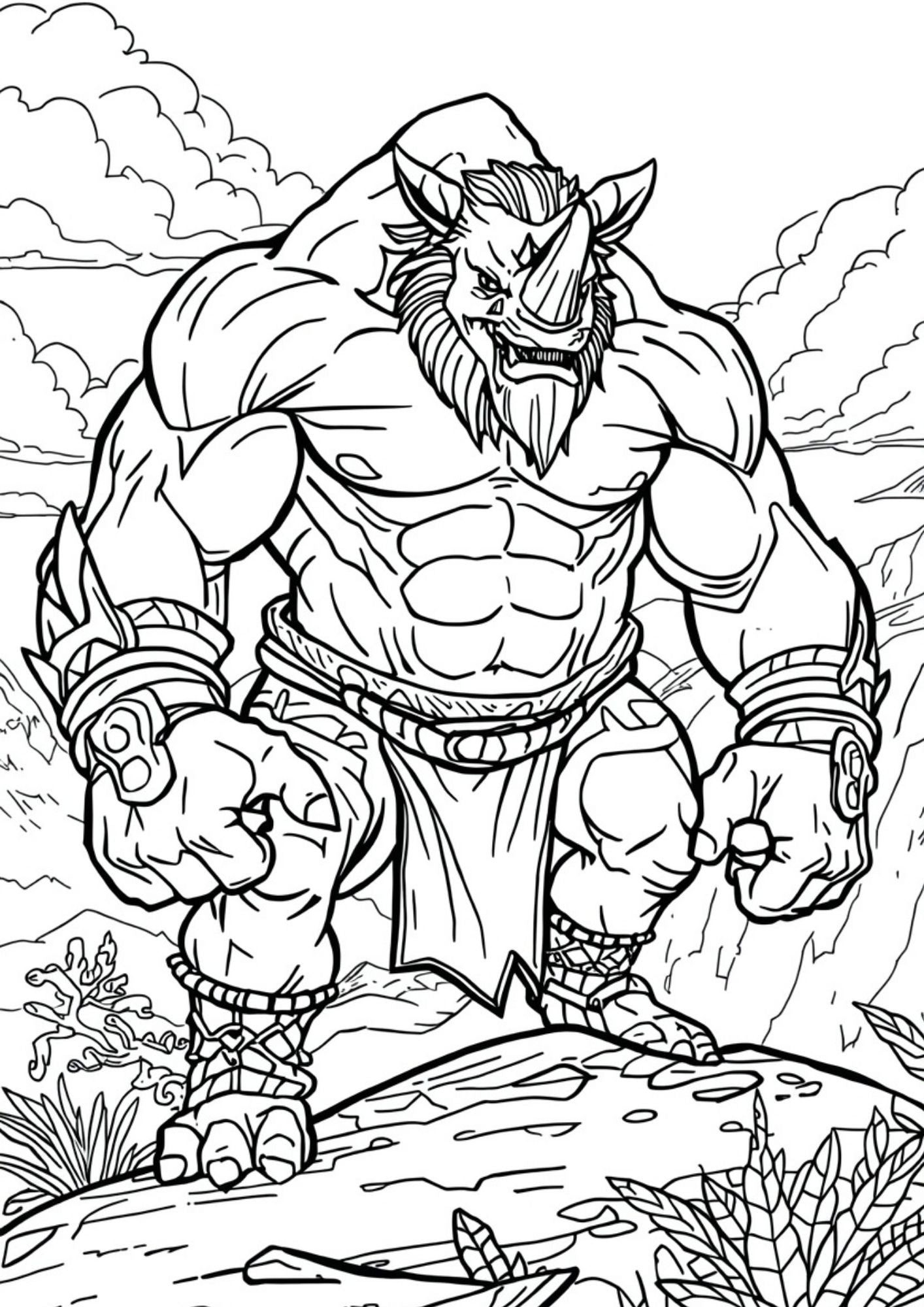 Epic Fantasy Creatures Coloring Book for Kids Ages 8–11