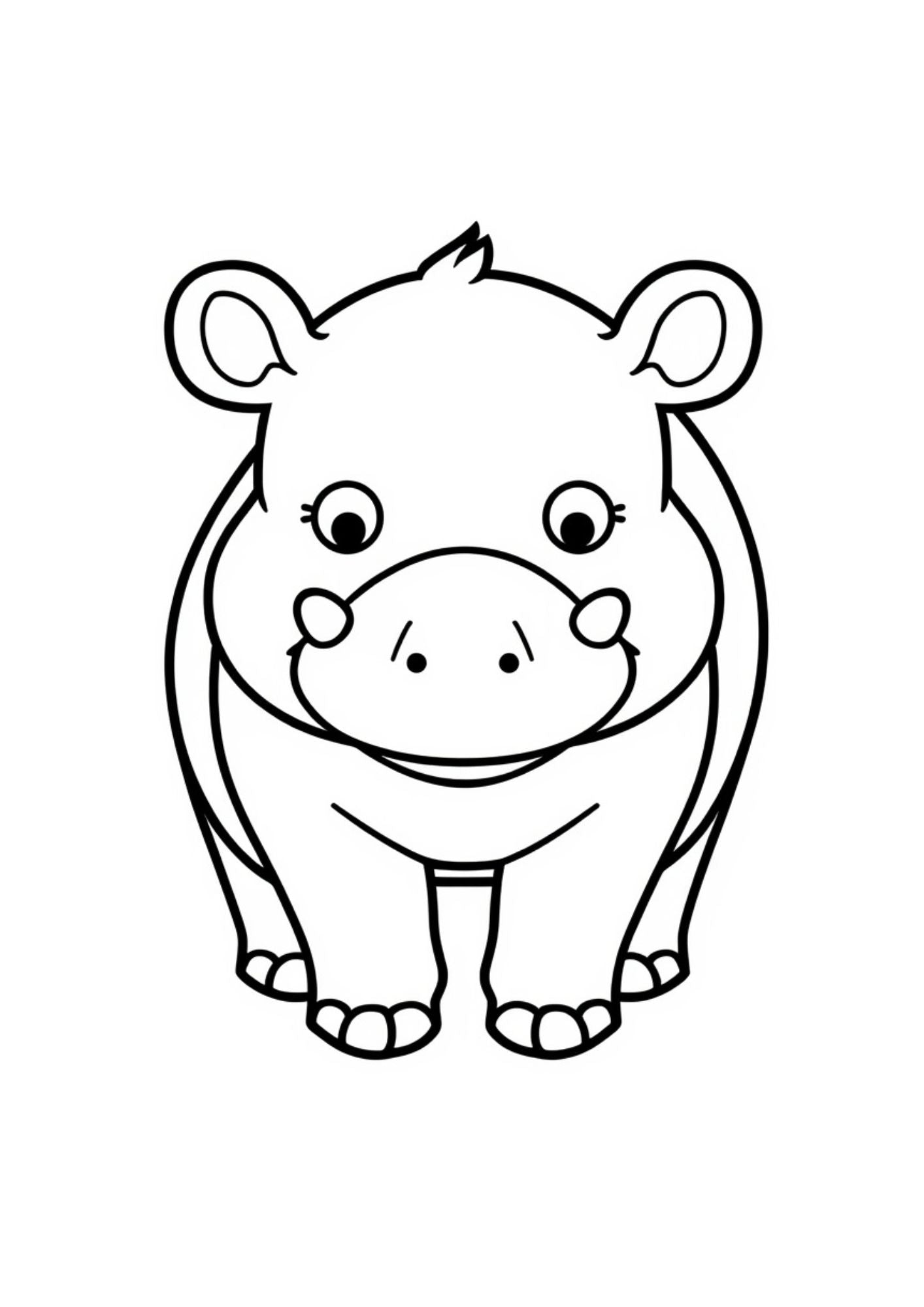 Jungle Animals Colouring Book for Kids Ages 4–6 | Cute Printable Animal Coloring Pages