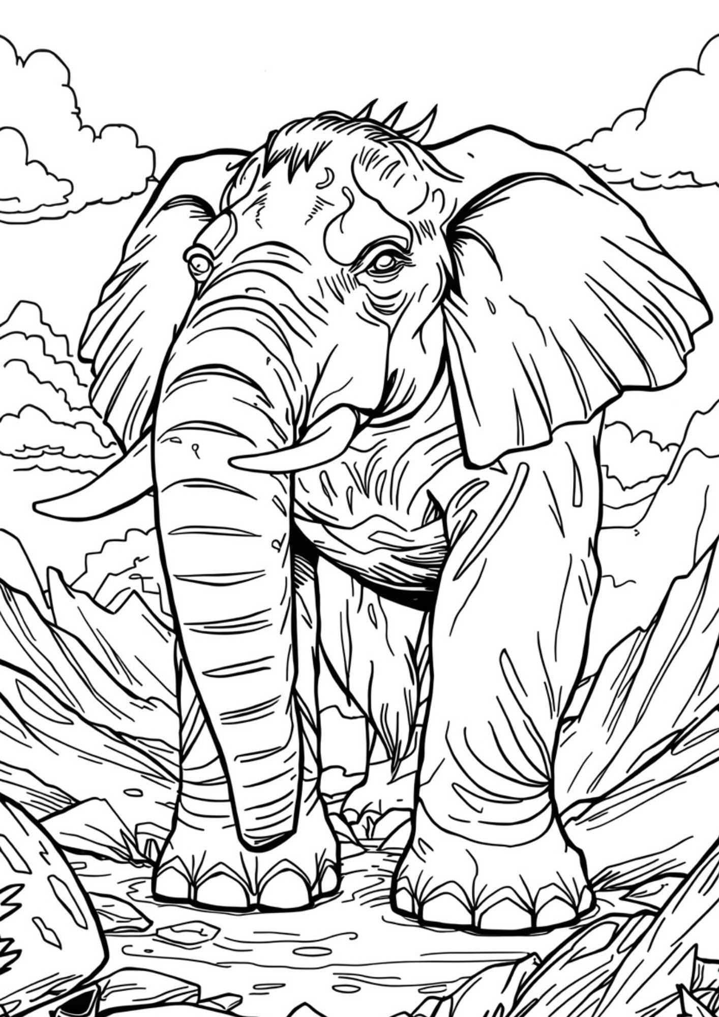 Epic Fantasy Creatures Coloring Book for Kids Ages 8–11