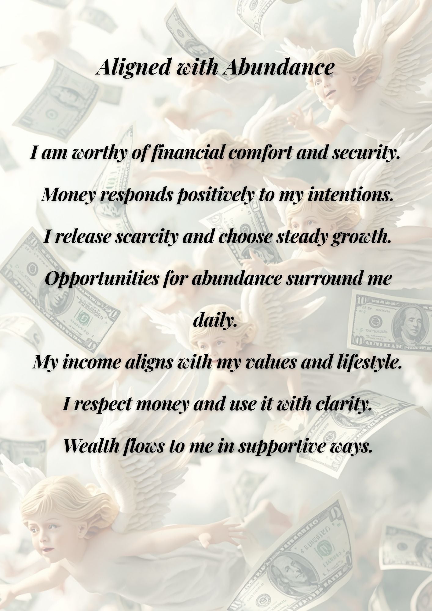 9.04 Money Affirmation Wall Art Set, Wealth and Abundance Printable, Prosperity Quotes, Financial Mindset Decor, Manifestation Wall Art Bundle
