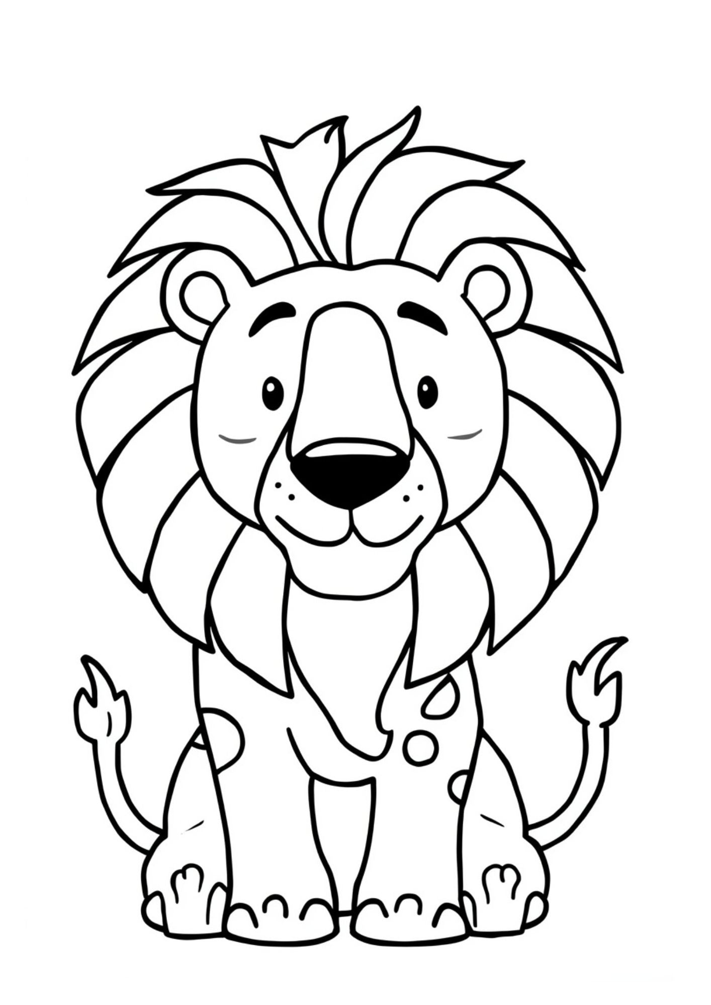 Jungle Animals Colouring Book for Kids Ages 4–6 | Cute Printable Animal Coloring Pages