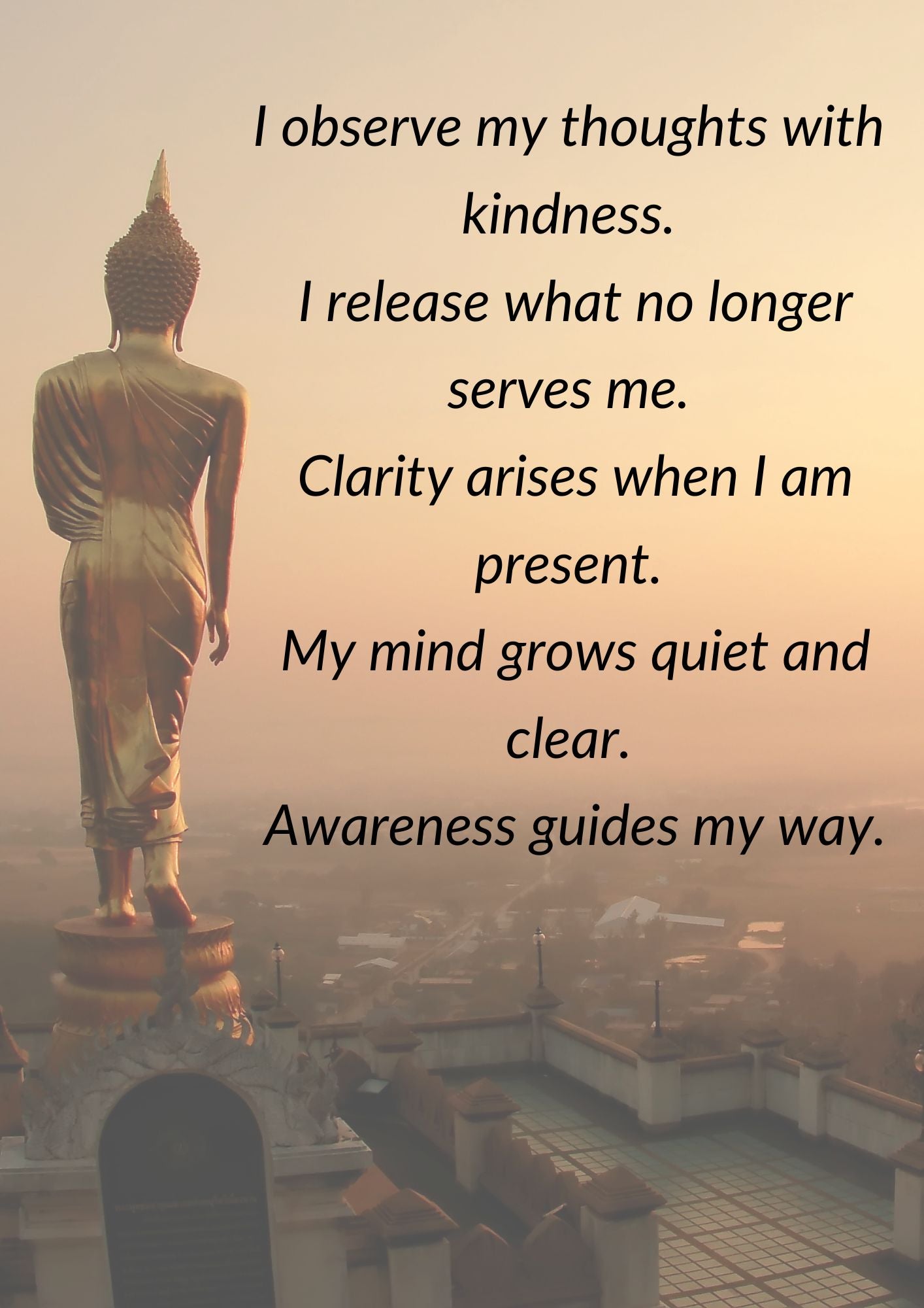 Buddha-Inspired Mindfulness Affirmations | Set of 5 Calm & Peaceful Printable Wall Art