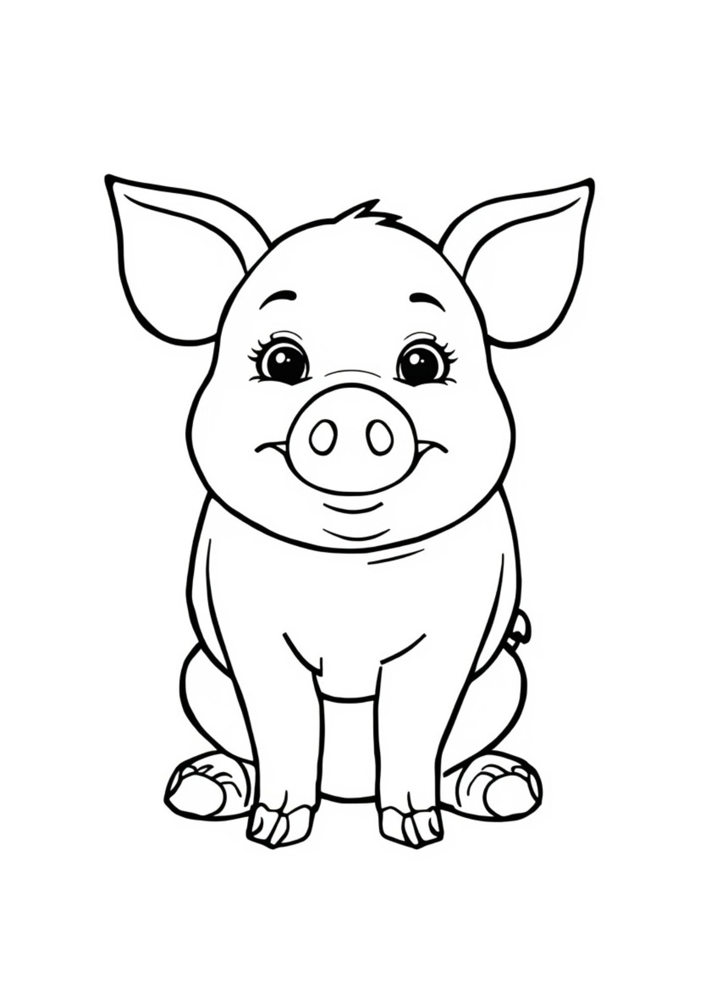 Farm Animals Coloring Book for Kids Ages 5–7