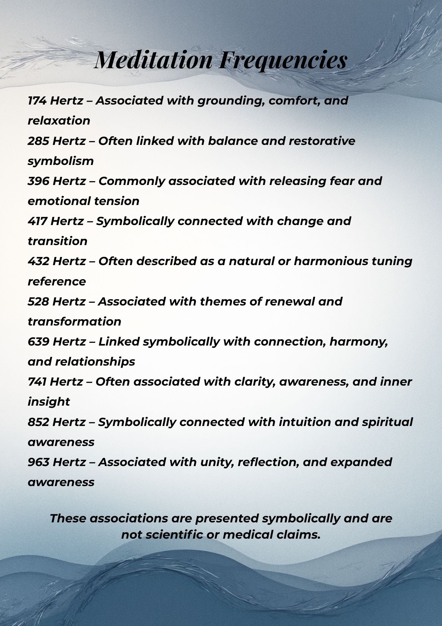 14.02 "10 Pages" Frequency & Vibration for Beginners: A Guide to Sound, Awareness & Symbolic Meaning (Digital PDF)