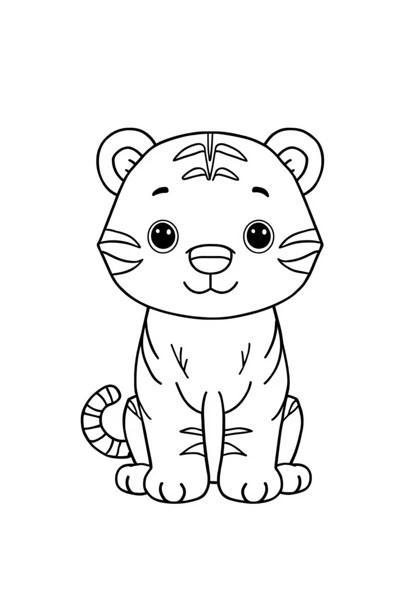 Jungle Animals Colouring Book for Kids Ages 4–6 | Cute Printable Animal Coloring Pages