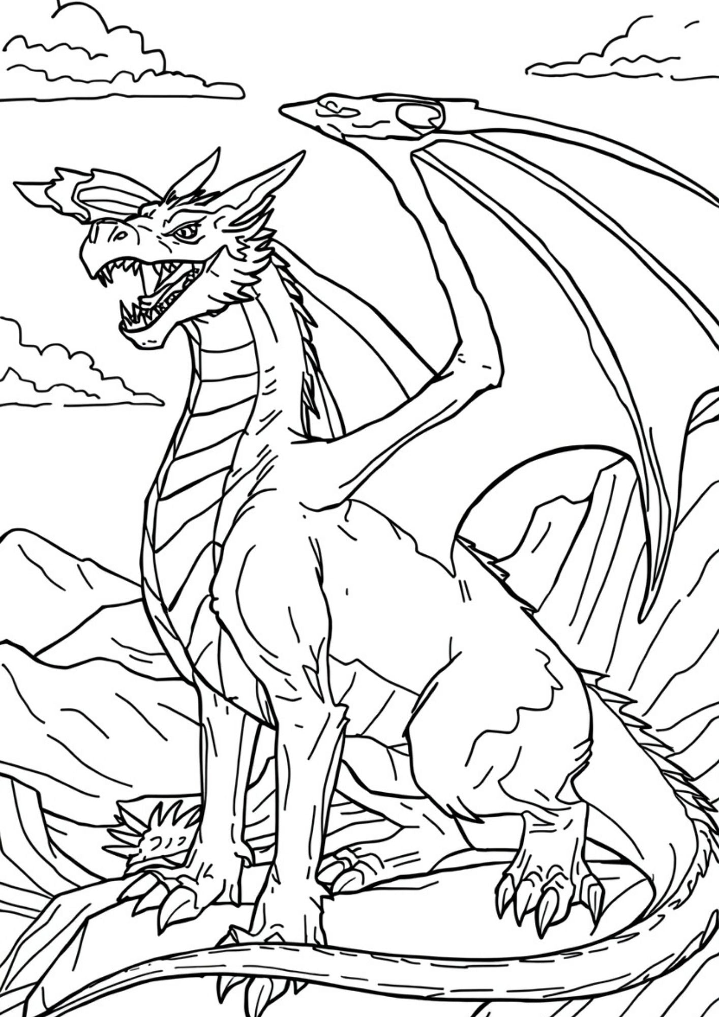 Epic Fantasy Creatures Coloring Book for Kids Ages 8–11
