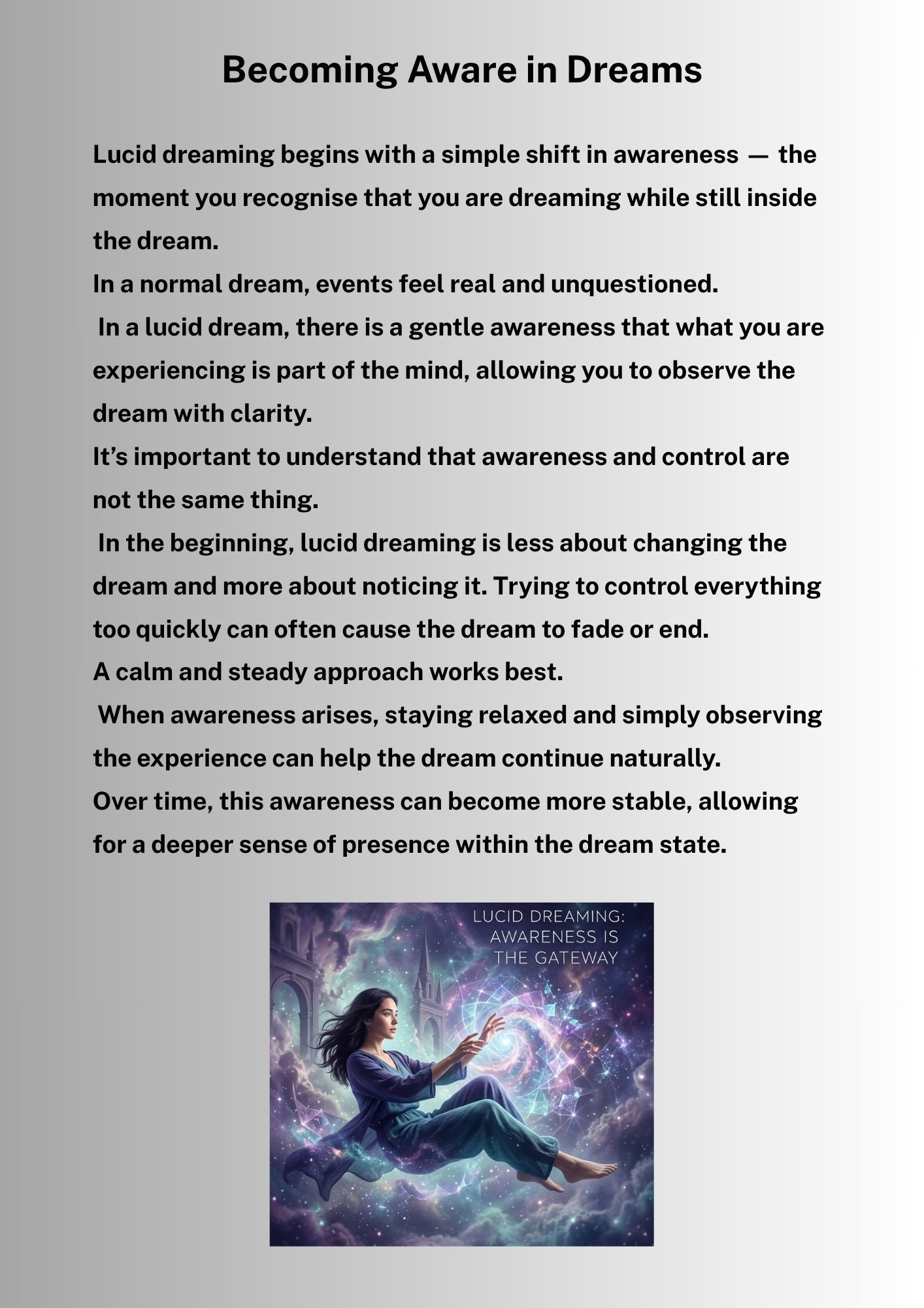 14.06 "12 Pages" Lucid Dreaming – A Beginner’s Guide to Awareness & Conscious Sleep | Dream Awareness, Mindfulness & Reflection, Digital Download