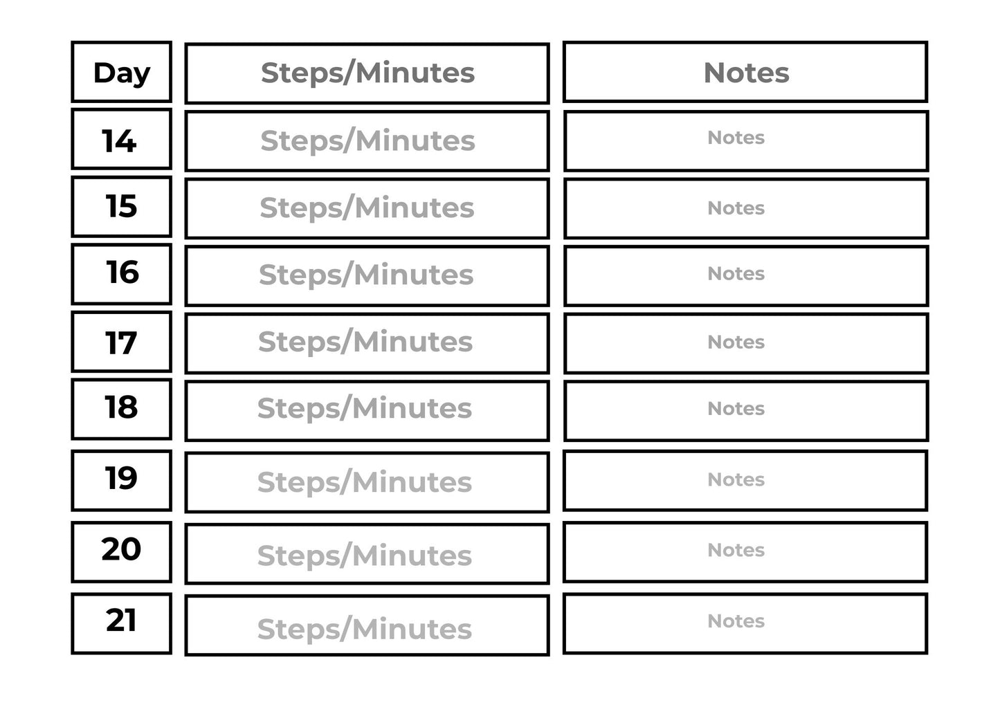 30-Day Walking Challenge | Printable Walking Tracker & Editable Canva Template