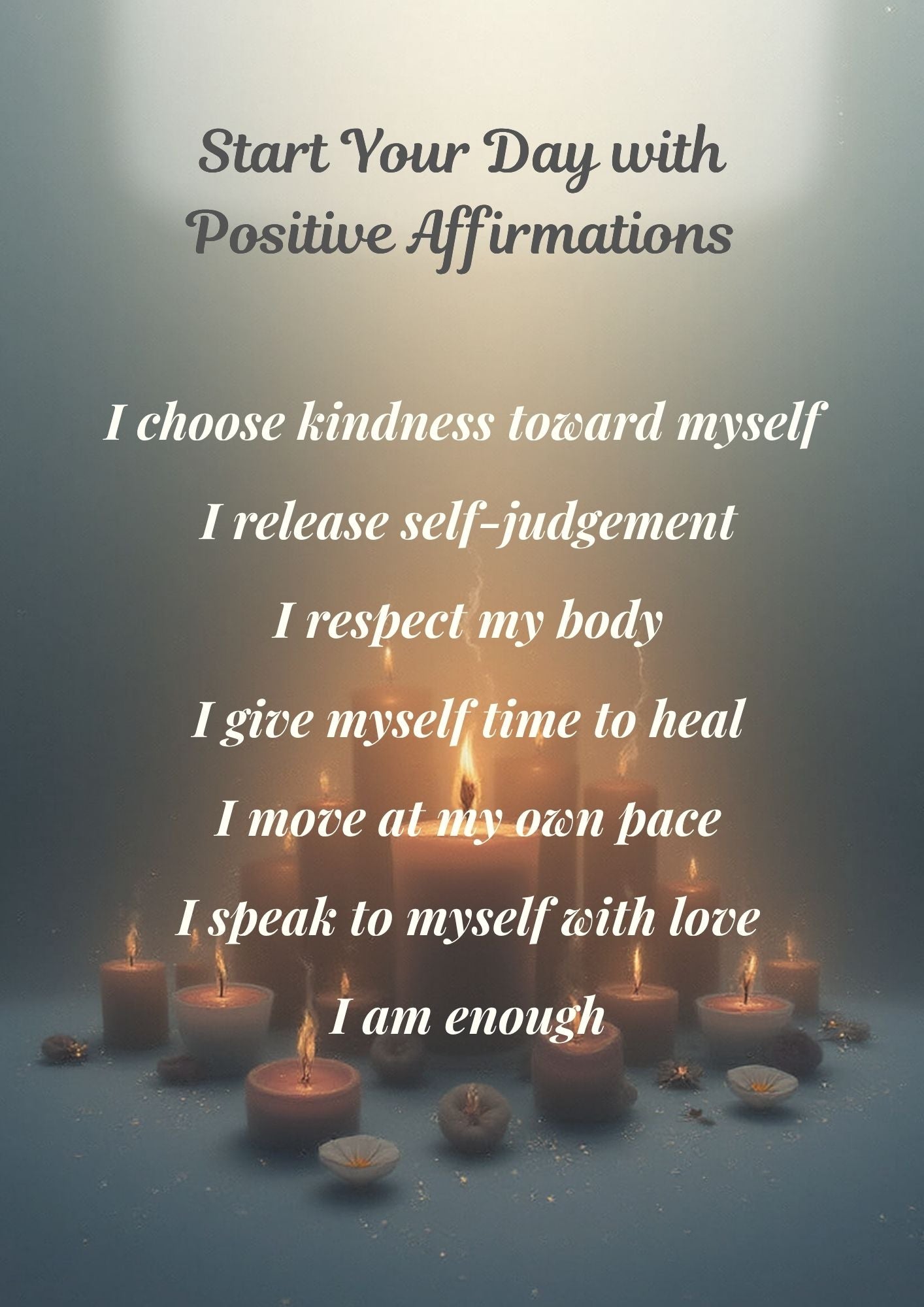9.02 Self Love Affirmation Wall Art Set, Positive Morning Quotes, Healing Affirmations Printable, Mental Wellness Decor, Self Care Wall Art Bundle of 3