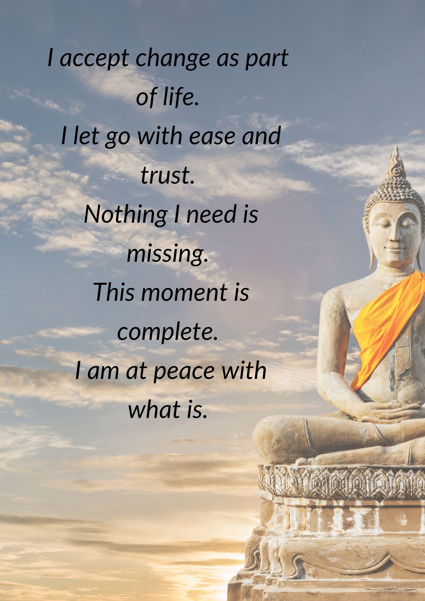 Buddha-Inspired Mindfulness Affirmations | Set of 5 Calm & Peaceful Printable Wall Art