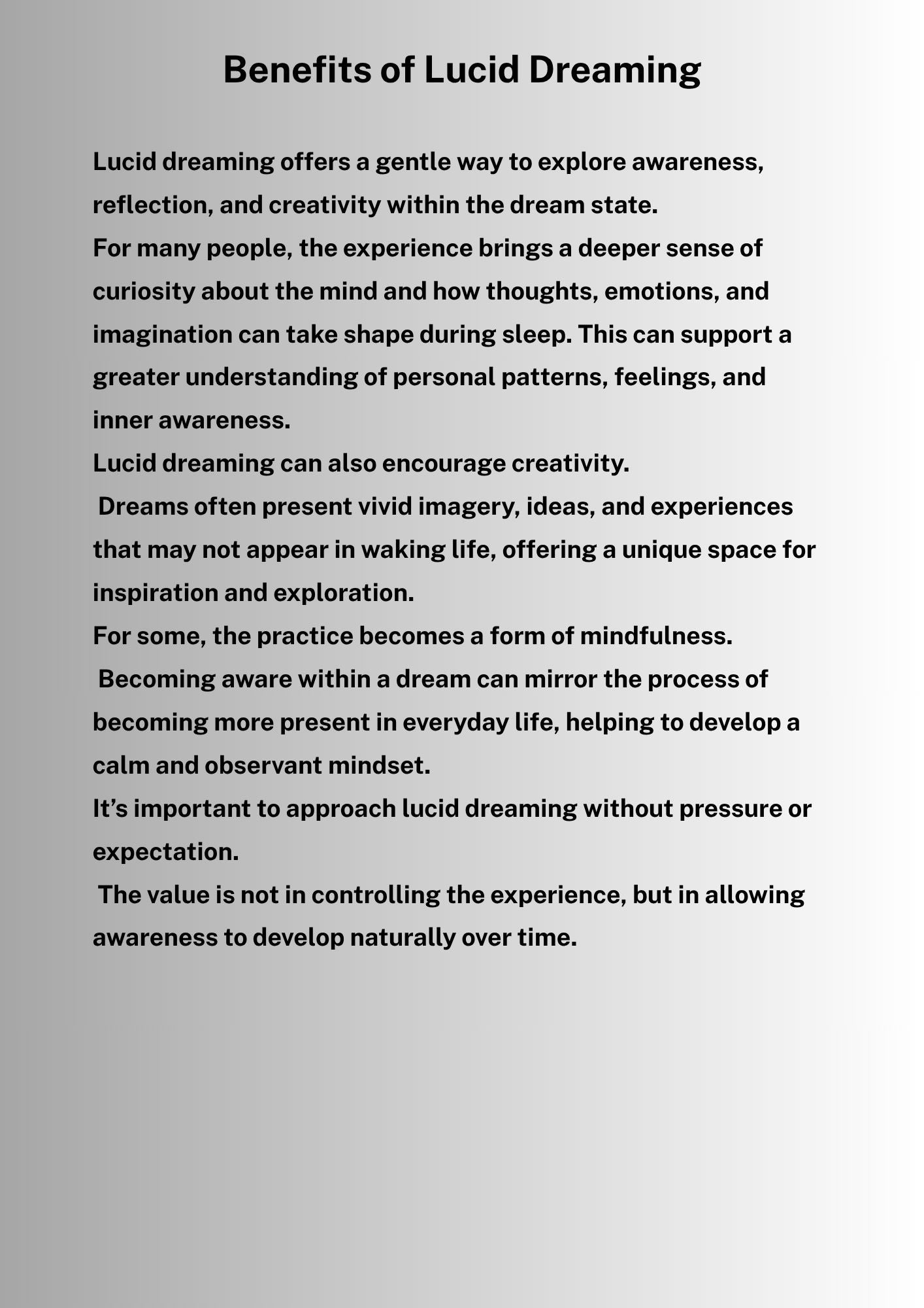 14.06 "12 Pages" Lucid Dreaming – A Beginner’s Guide to Awareness & Conscious Sleep | Dream Awareness, Mindfulness & Reflection, Digital Download