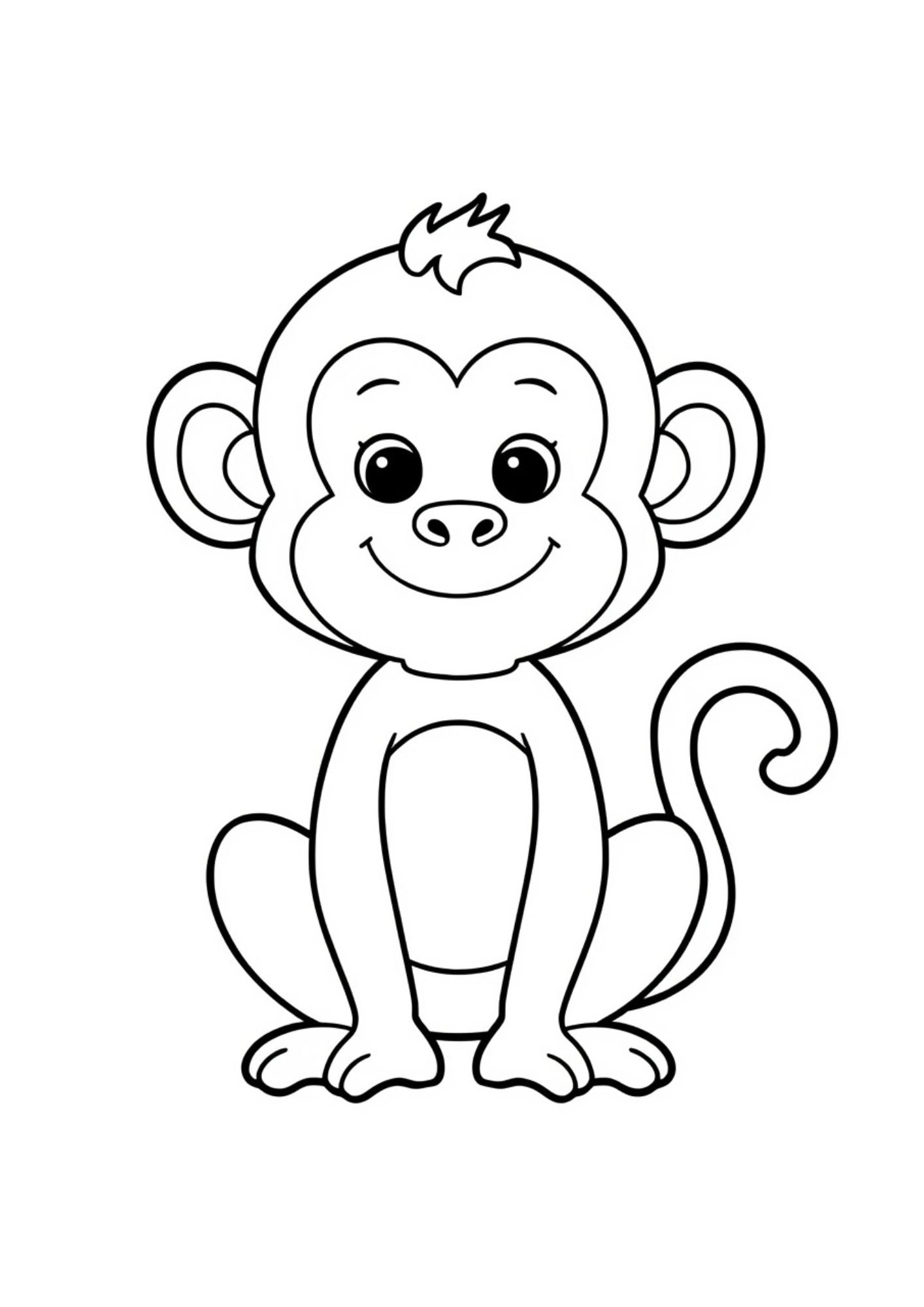 Jungle Animals Colouring Book for Kids Ages 4–6 | Cute Printable Animal Coloring Pages