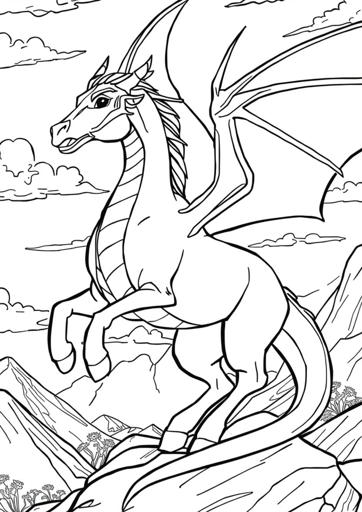 Epic Fantasy Creatures Coloring Book for Kids Ages 8–11