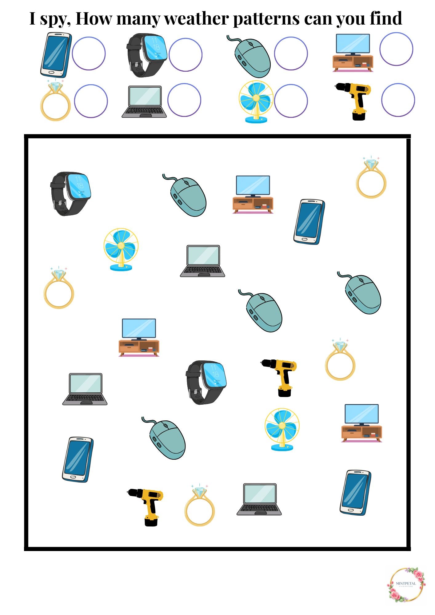8.11 "9 Pages of" I Spy Activity Book for Kids Ages 3–6 – Fun Counting, Matching & Learning Games