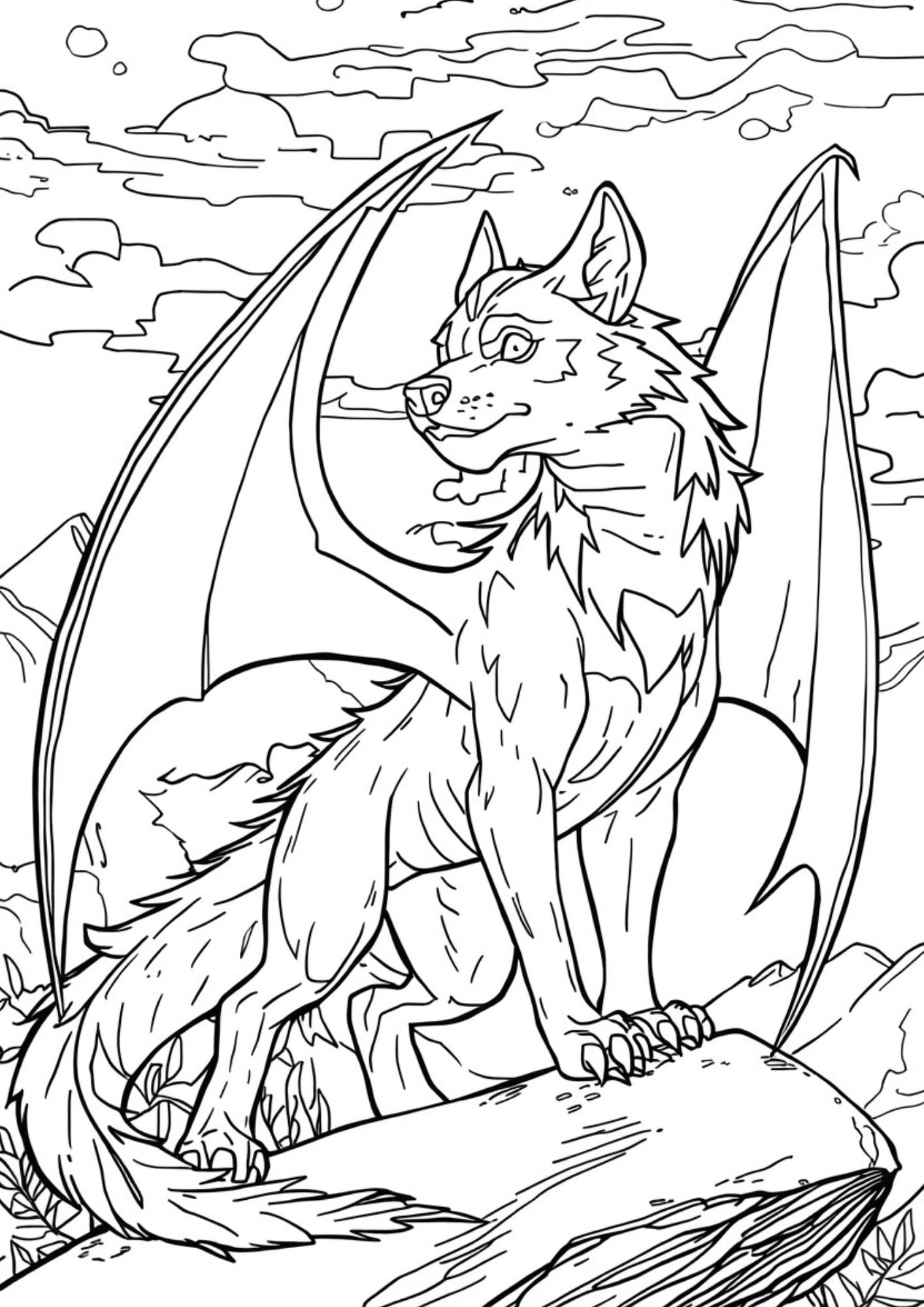 Epic Fantasy Creatures Coloring Book for Kids Ages 8–11