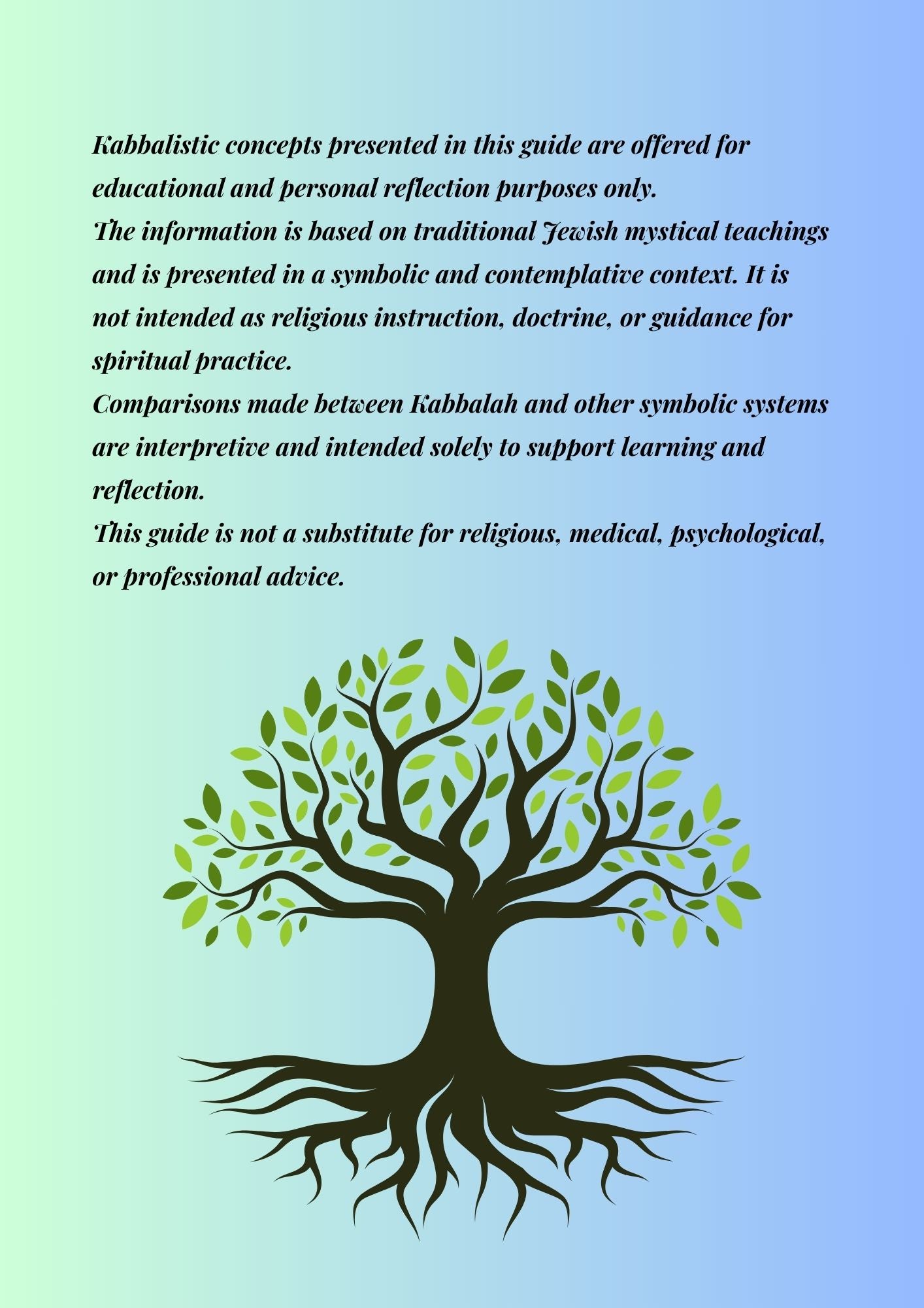 14.03 8 Pages" Beginner’s Guide to Kabbalah: A Gentle Introduction to the Tree of Life & Symbolic Meaning (Digital PDF)