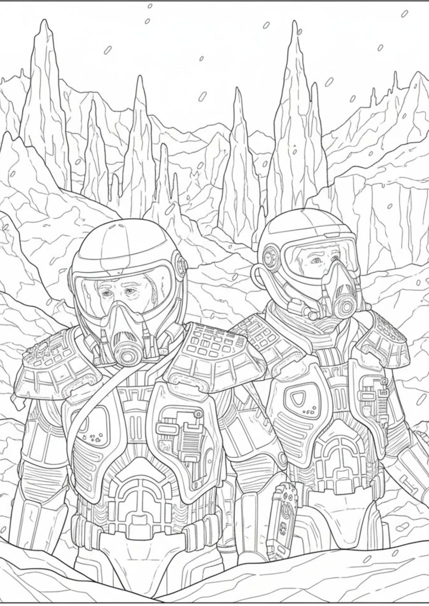 Alien Space Coloring Book for Ages 12–14