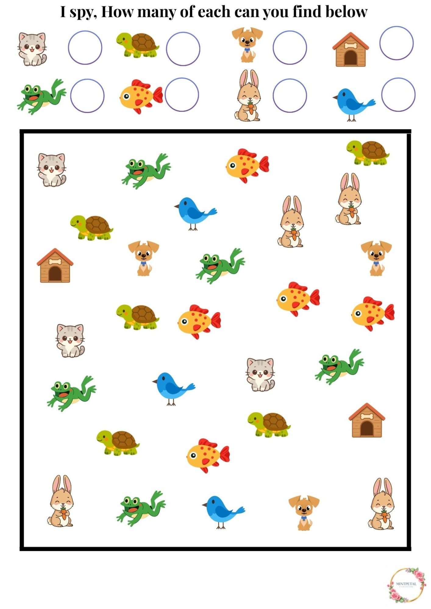 8.11 "9 Pages of" I Spy Activity Book for Kids Ages 3–6 – Fun Counting, Matching & Learning Games