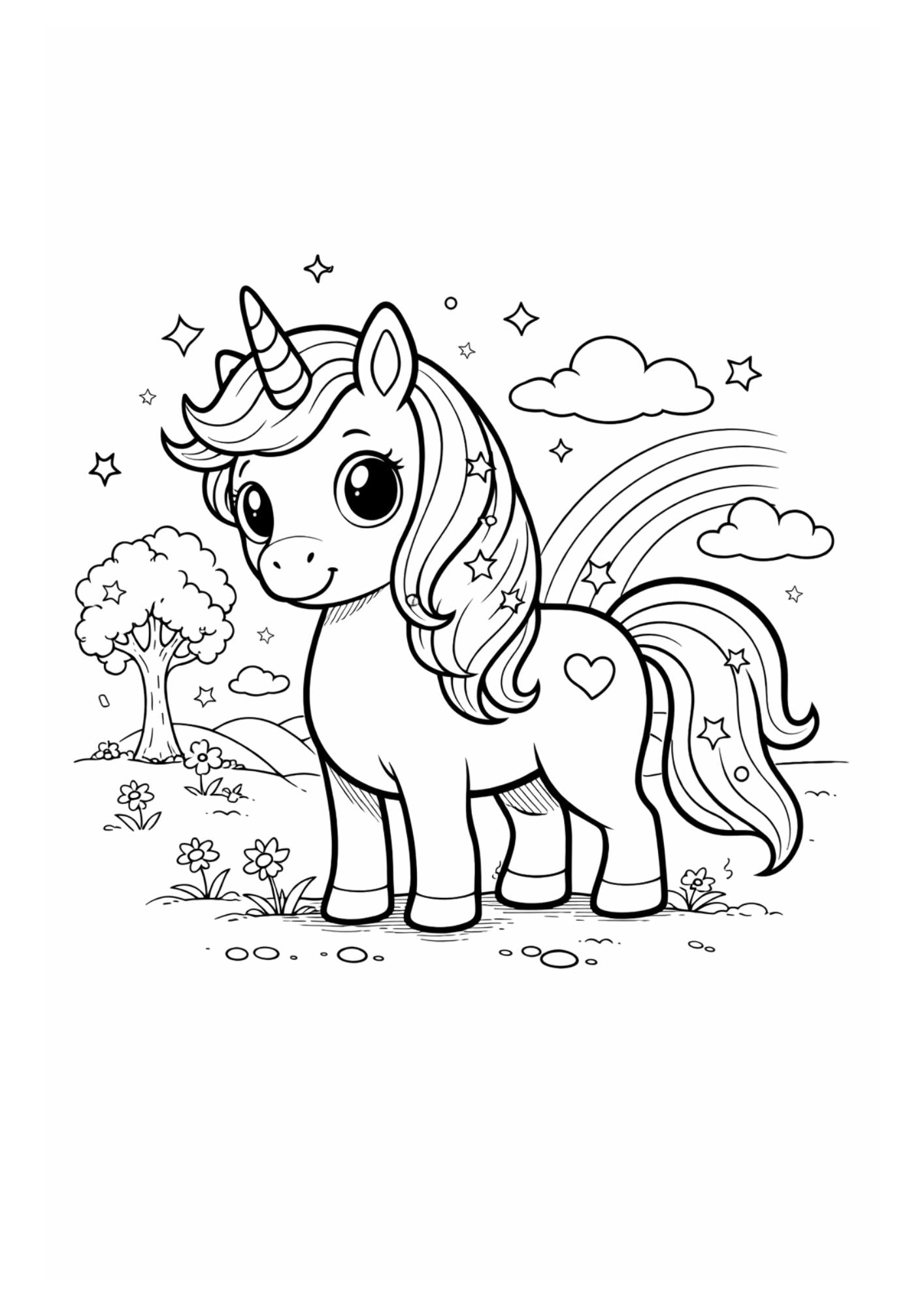 Fantasy Animals Colouring Book for Kids Ages 4–6 | Cute Magical Creatures Printable