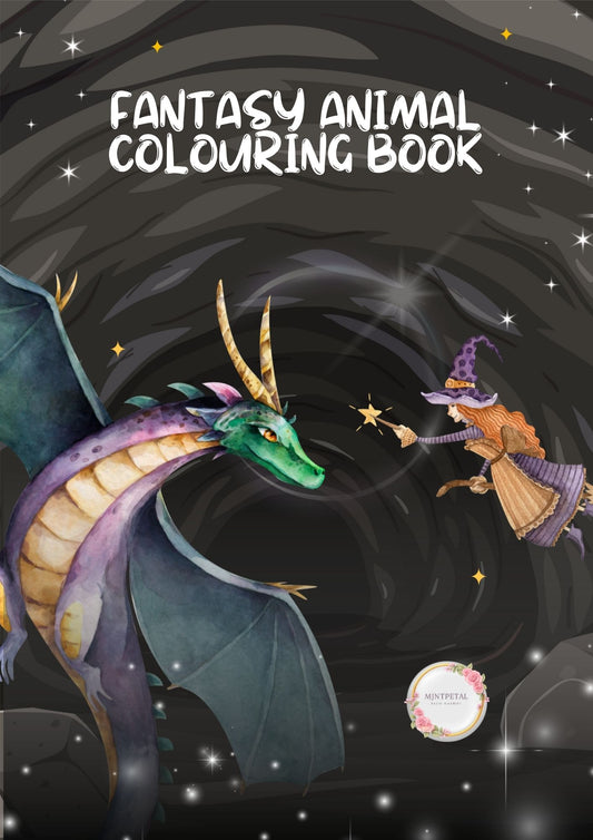 Fantasy Animals Colouring Book for Kids Ages 4–6 | Cute Magical Creatures Printable