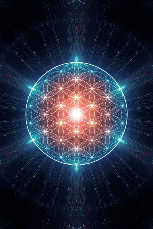 Sacred Geometry Light Mandala | Energy Balance & Meditation Wall Art