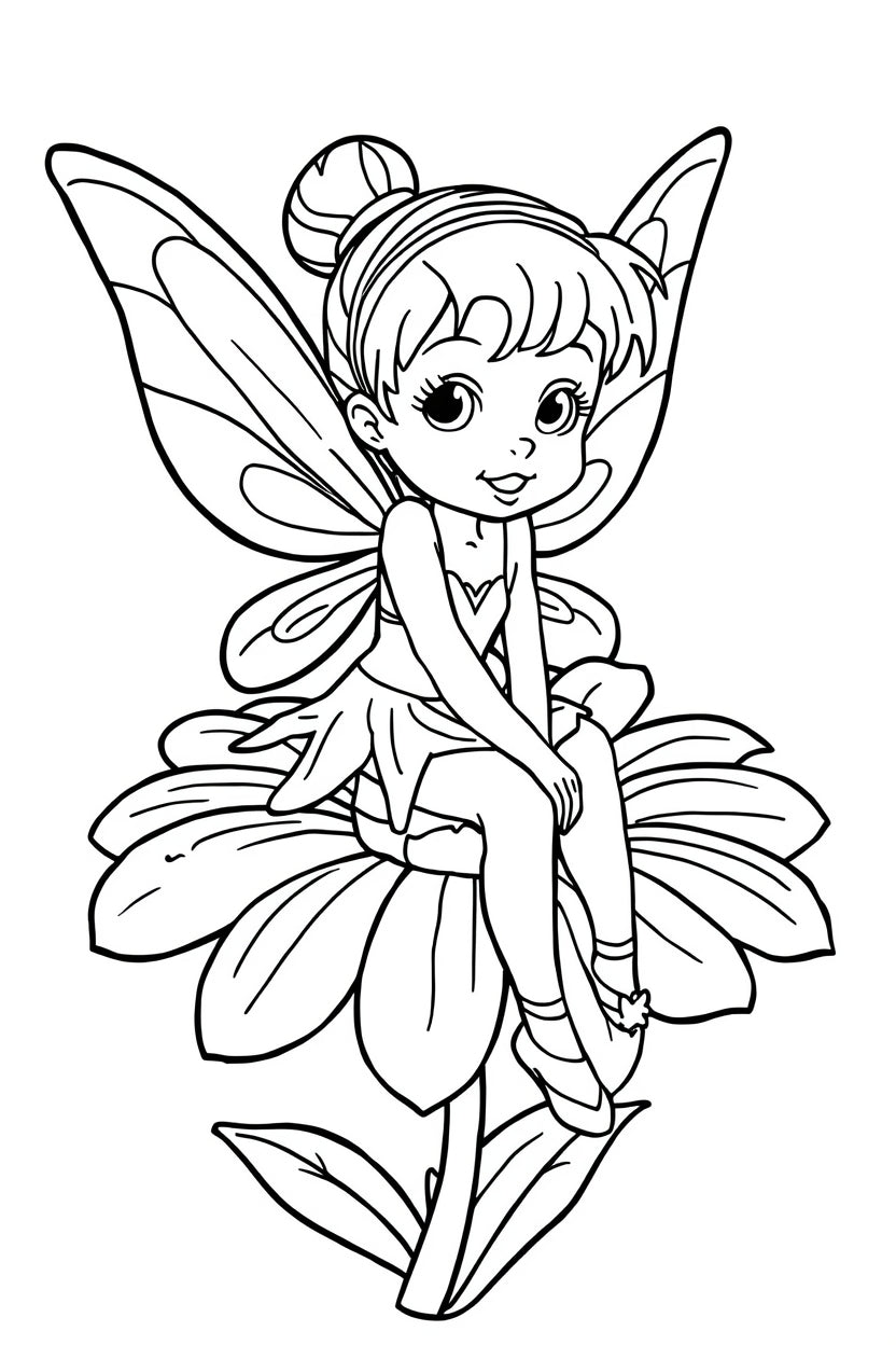 8.08 "24 Pages" Princess & Fairy Colouring Book for Kids Ages 4–7 | Cute Magical Coloring Pages Printable